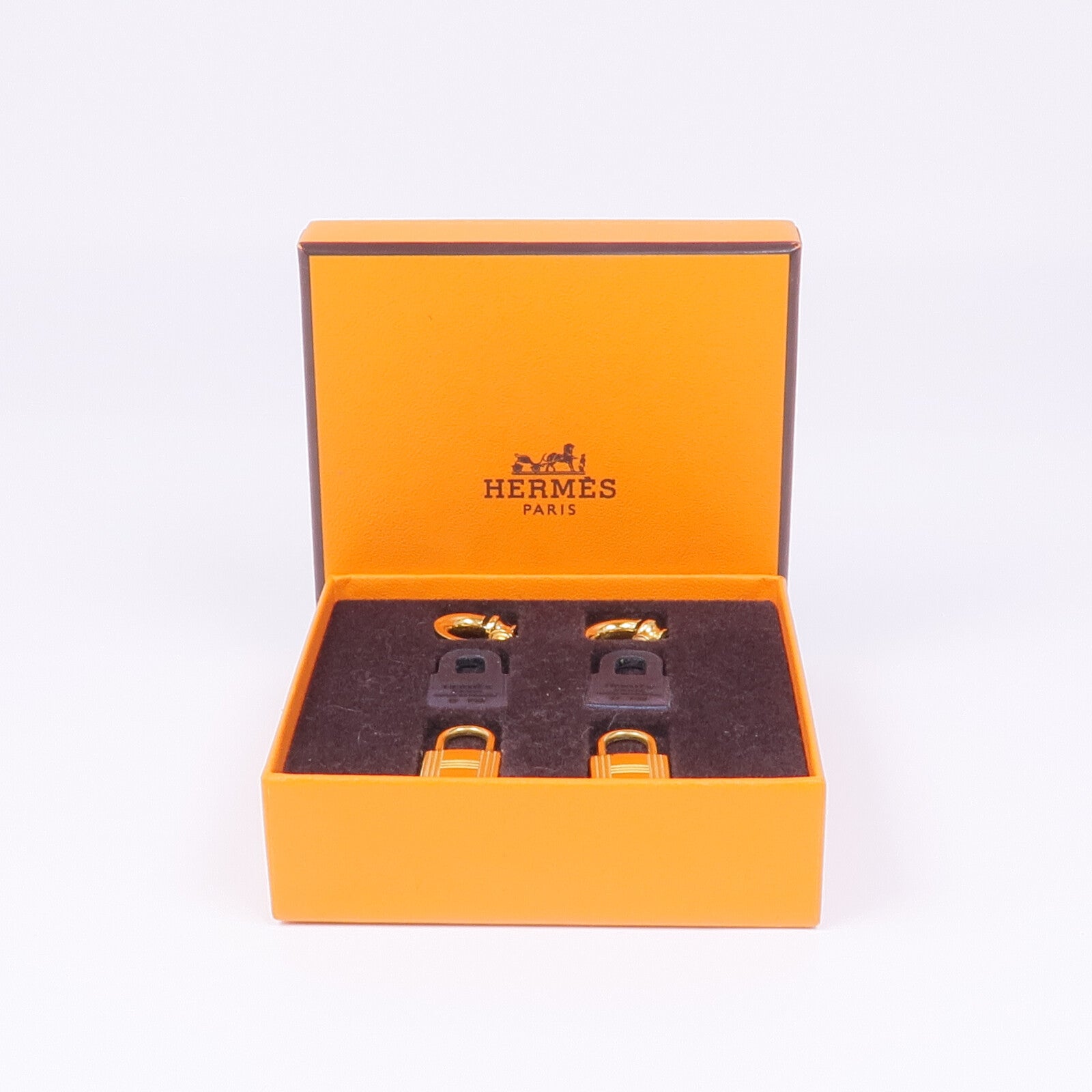HERMES 金屬/皮革O'Kelly Earrings耳環
