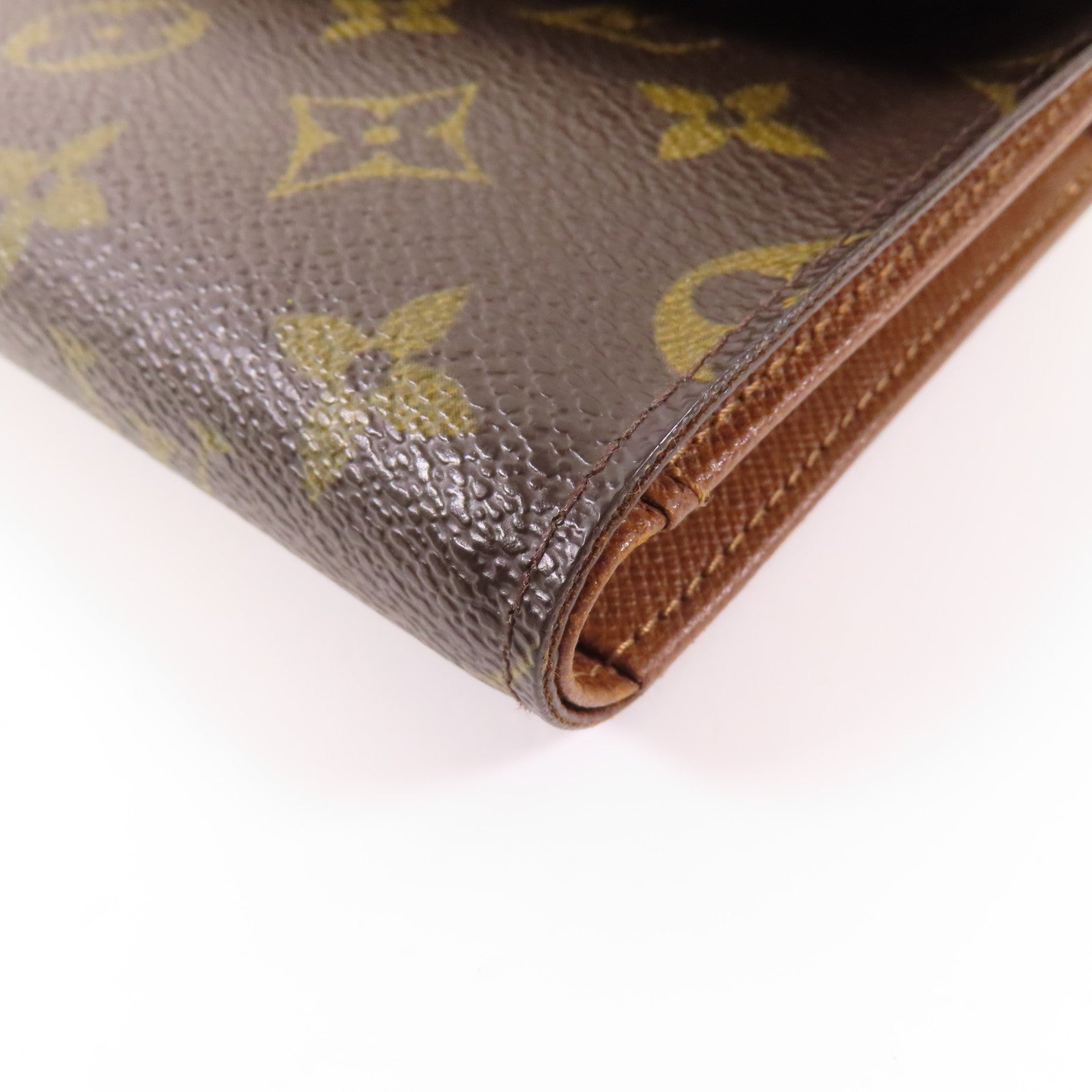 LOUIS VUITTON Monogram Porte Tresor Etui Papiers金扣錢包