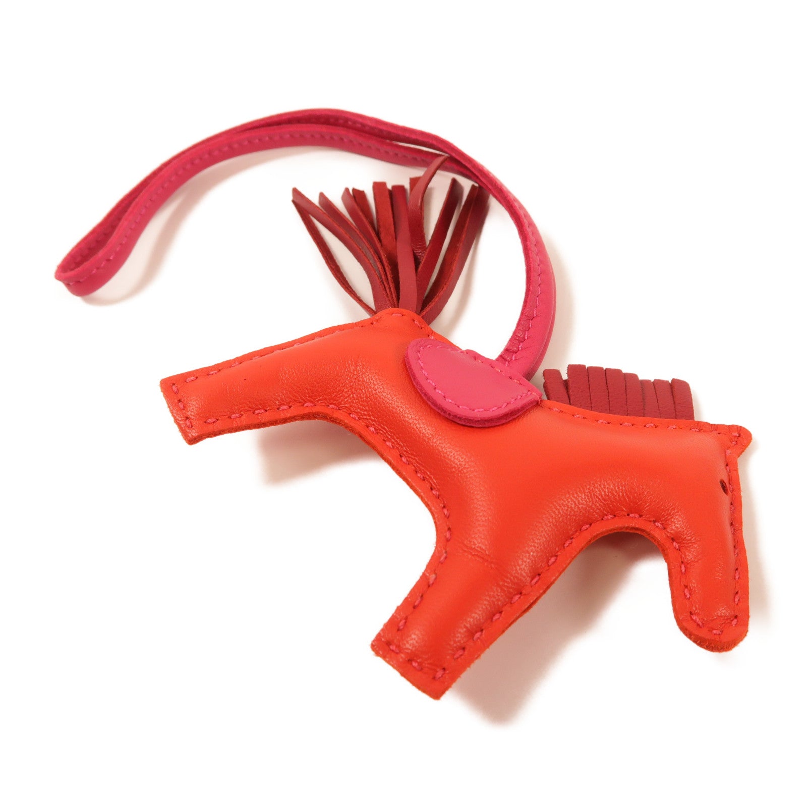 HERMES Swift皮革Redeo PM Charm掛飾Rubis