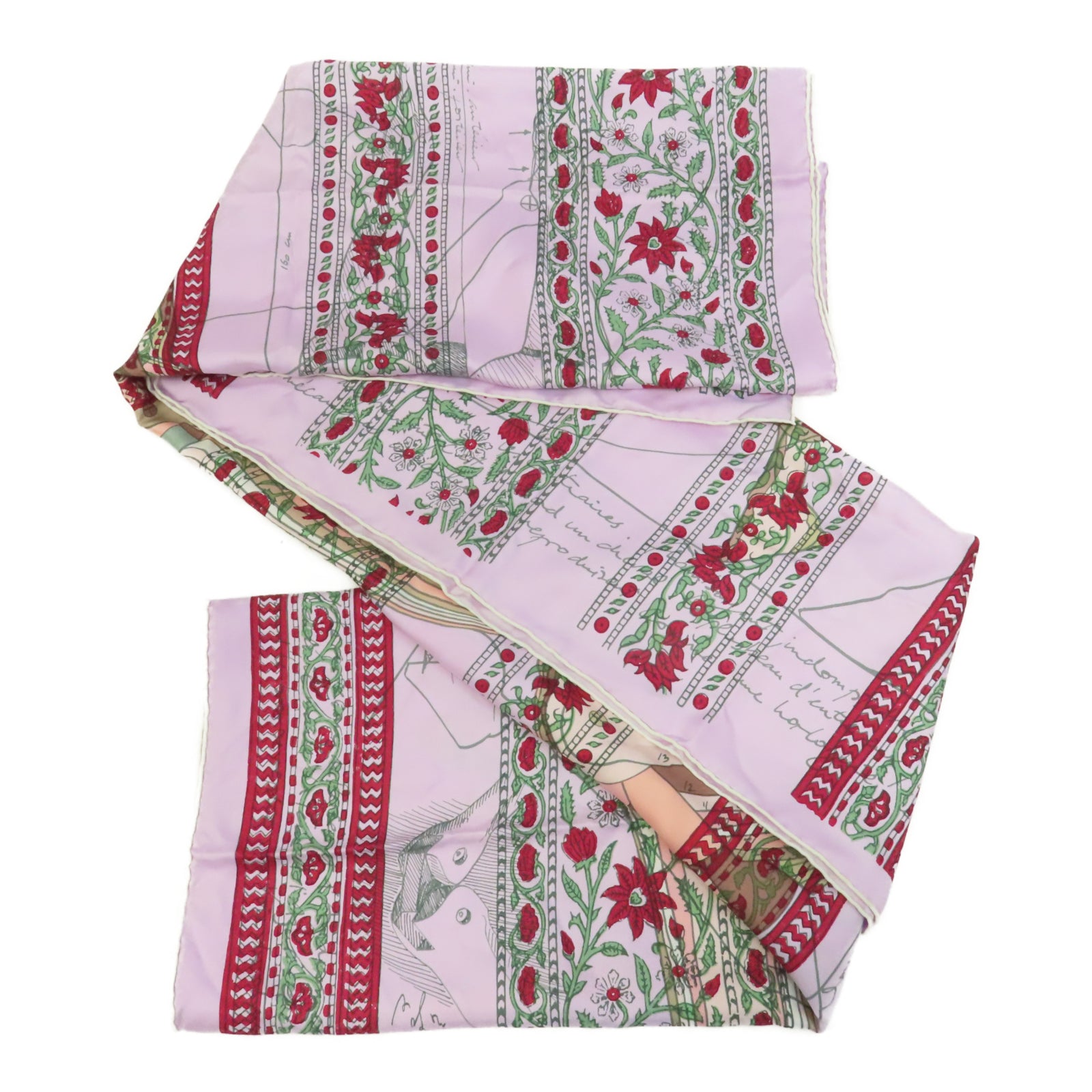 HERMES 絲質Scarf圍巾紫色