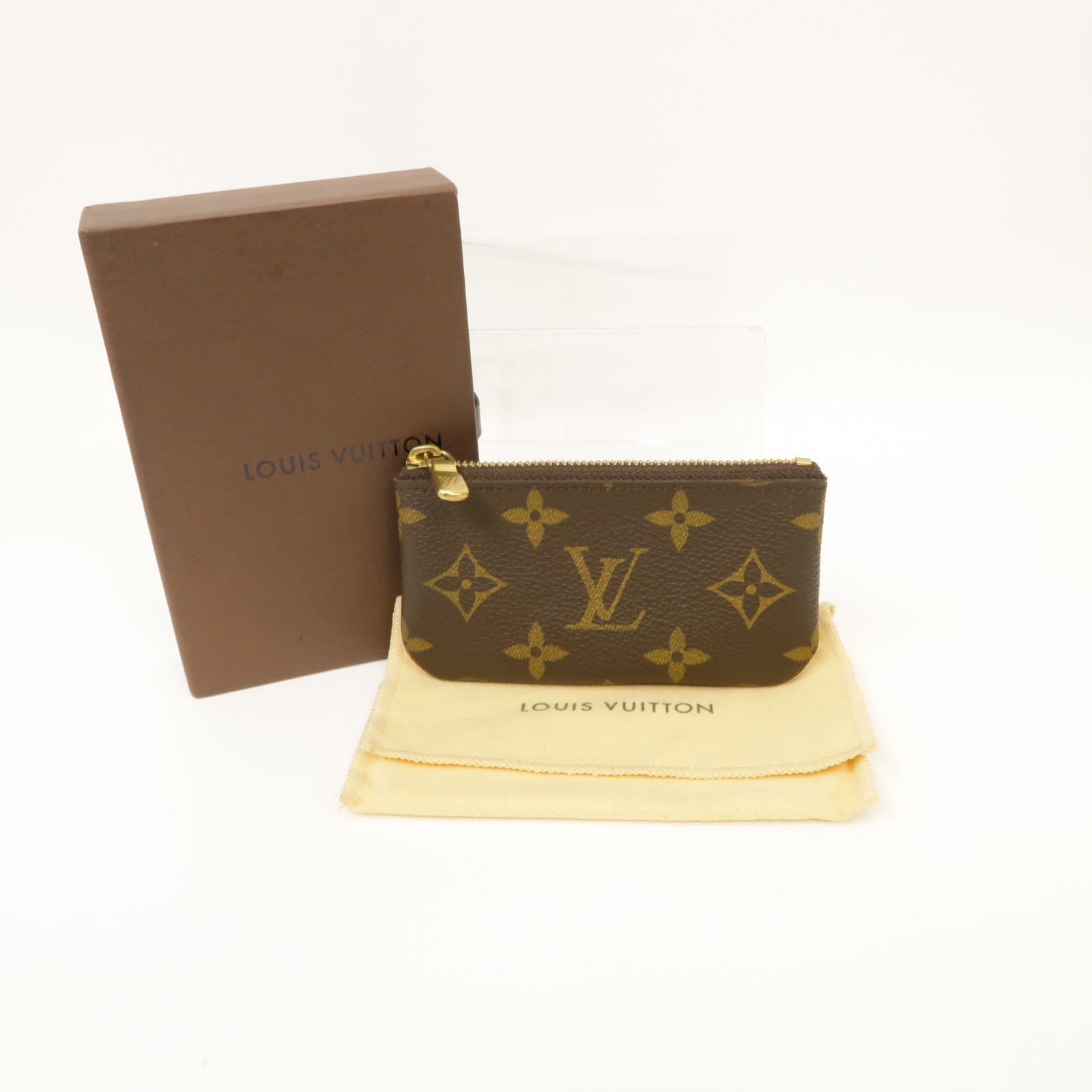 LOUIS VUITTON Monogram Key & Coin Pouch金扣鑰匙零錢包啡色