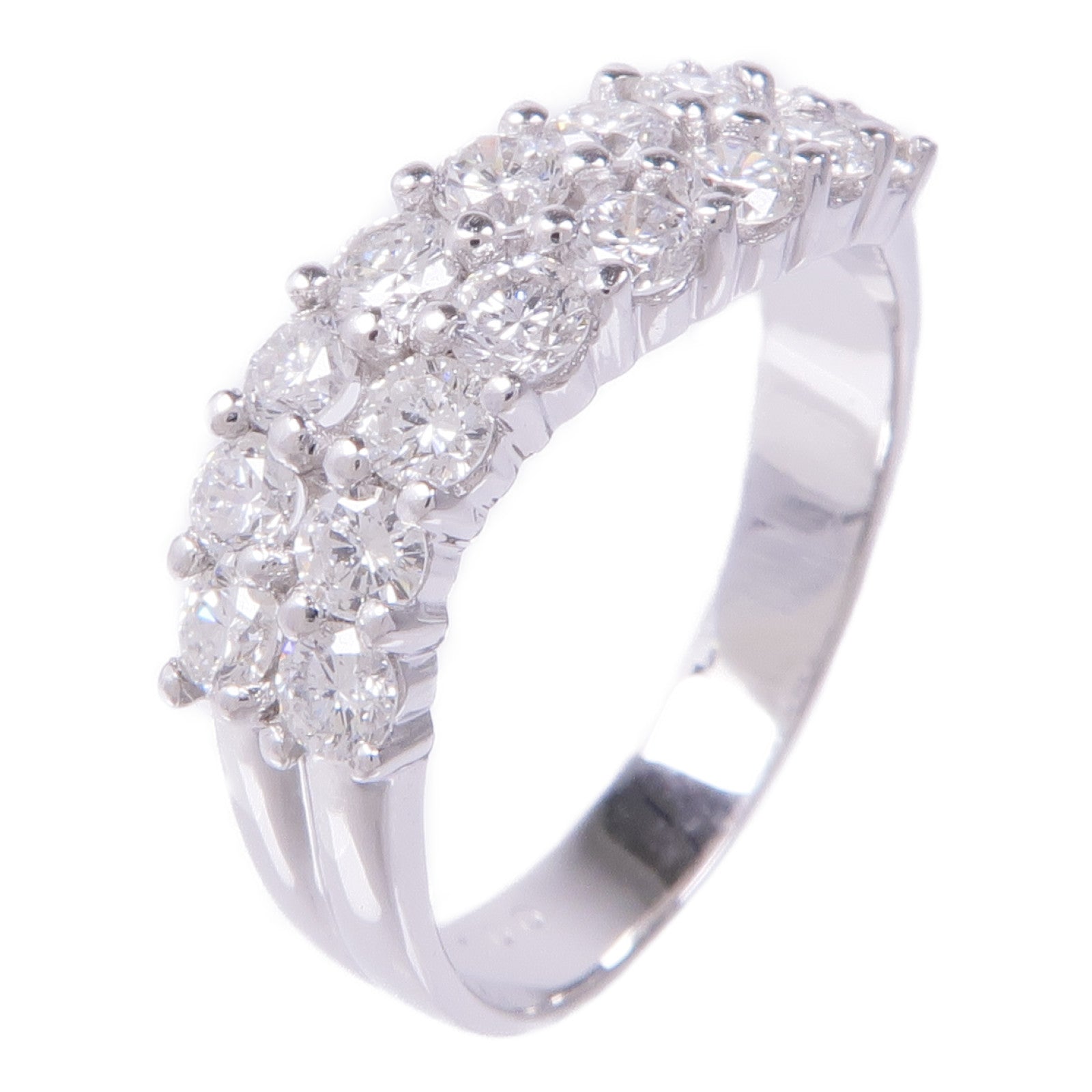 JEWELRY Diamond Ring 18K White Gold US#6