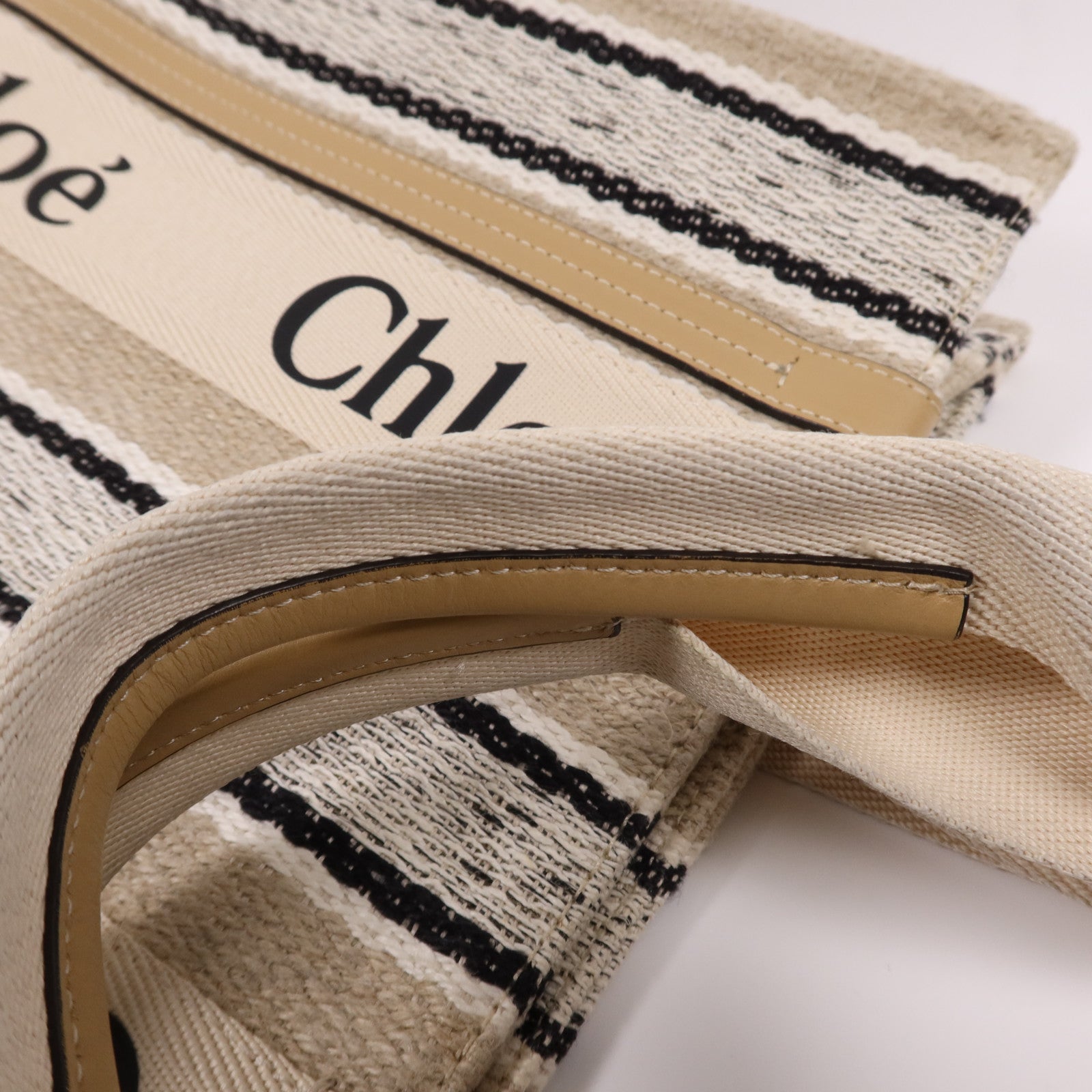 Chloe 帆布Woody Medium Tote手挽袋