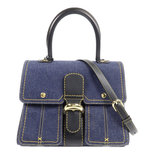 Delvaux 牛仔布Brillant Trench手挽肩背兩用袋