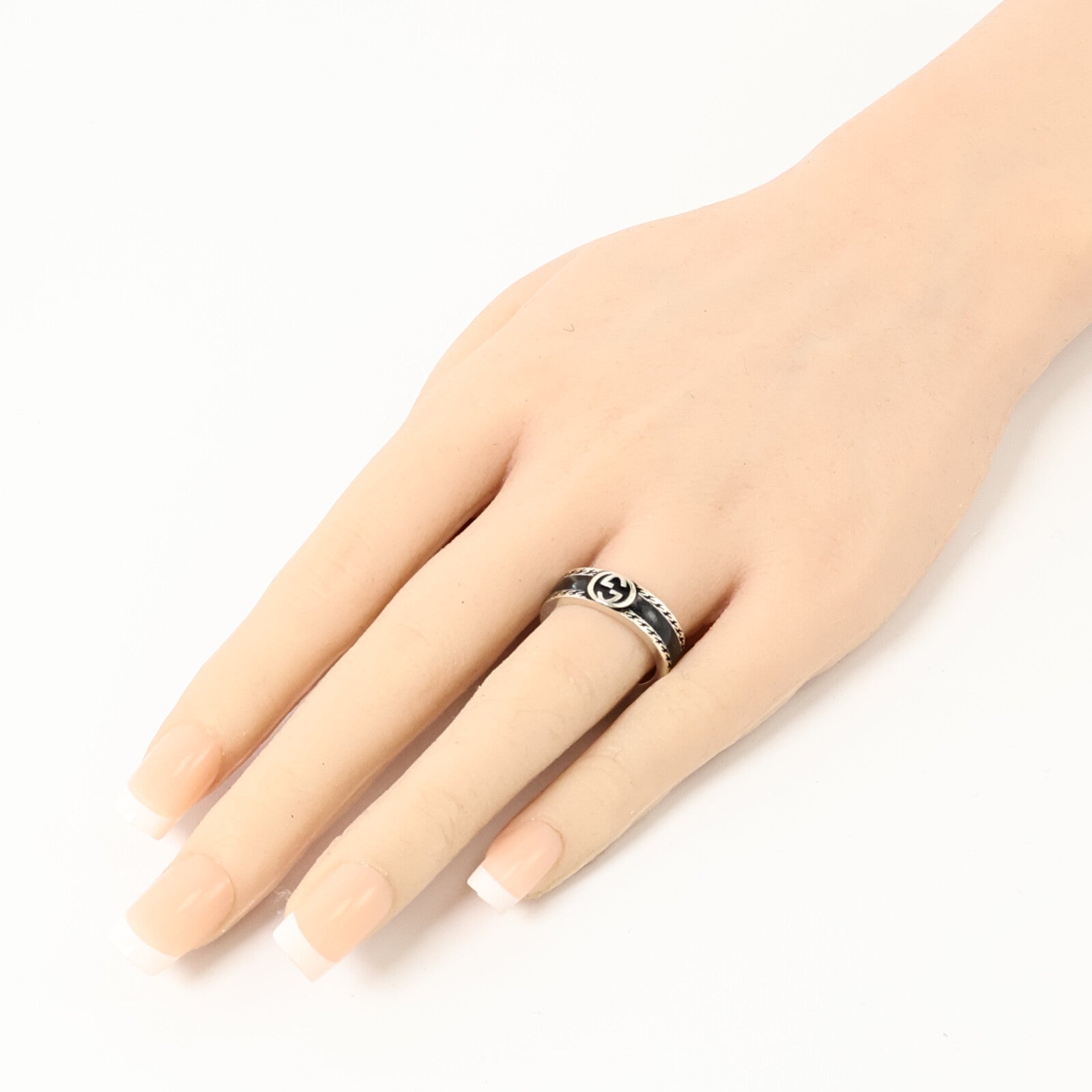 GUCCI 925純銀Interlocking G Ring戒指