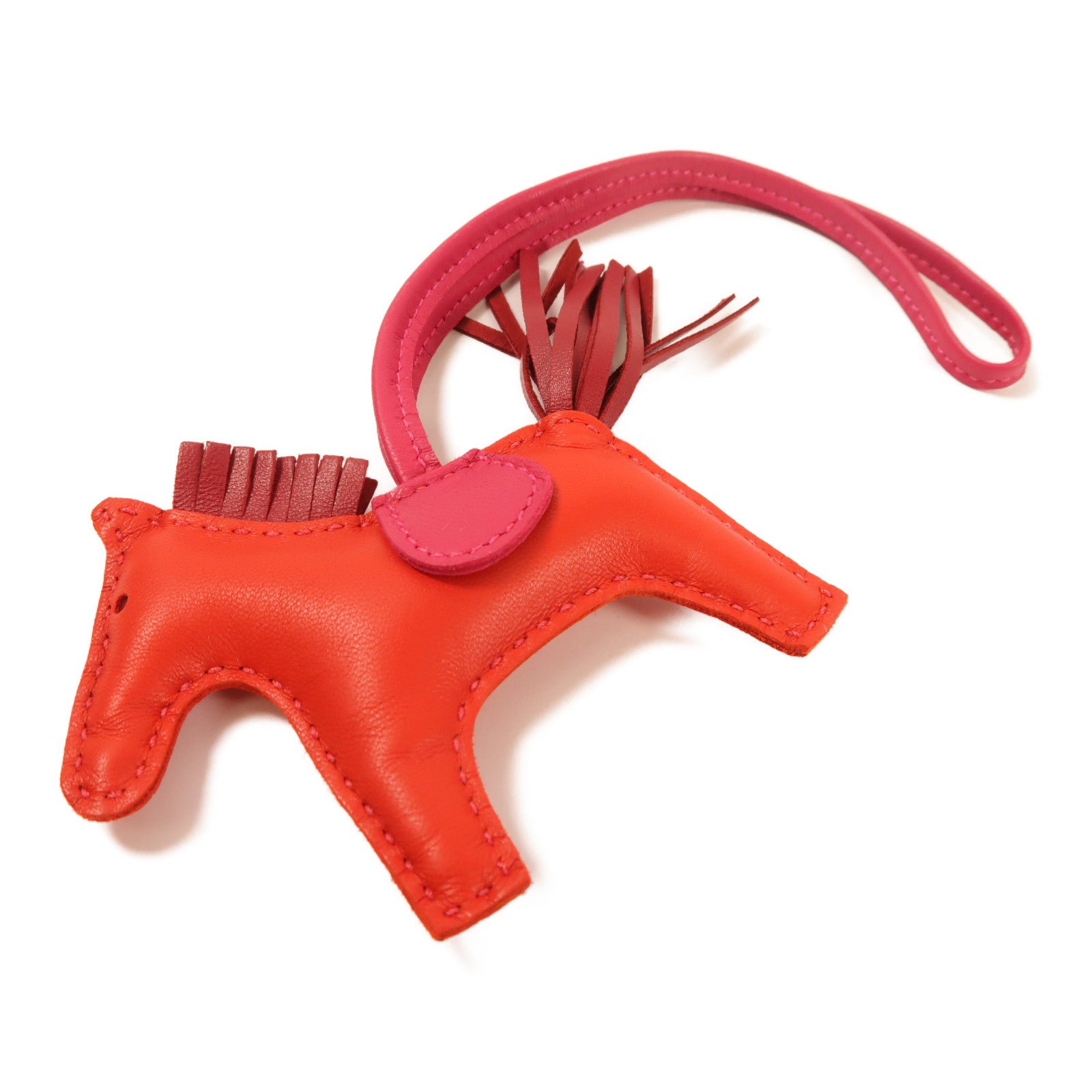 HERMES Swift皮革Redeo PM Charm掛飾Rubis