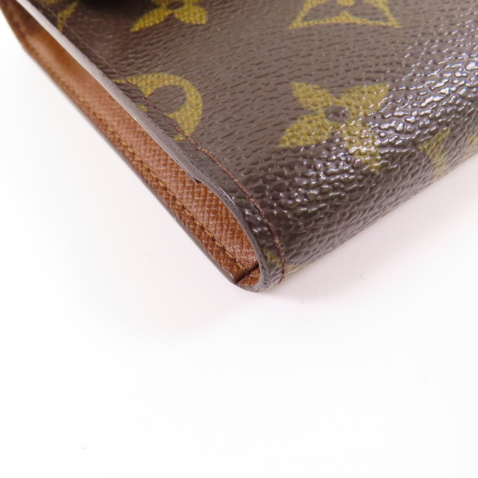 LOUIS VUITTON Monogram Porte Tresor Etui Papiers金扣錢包
