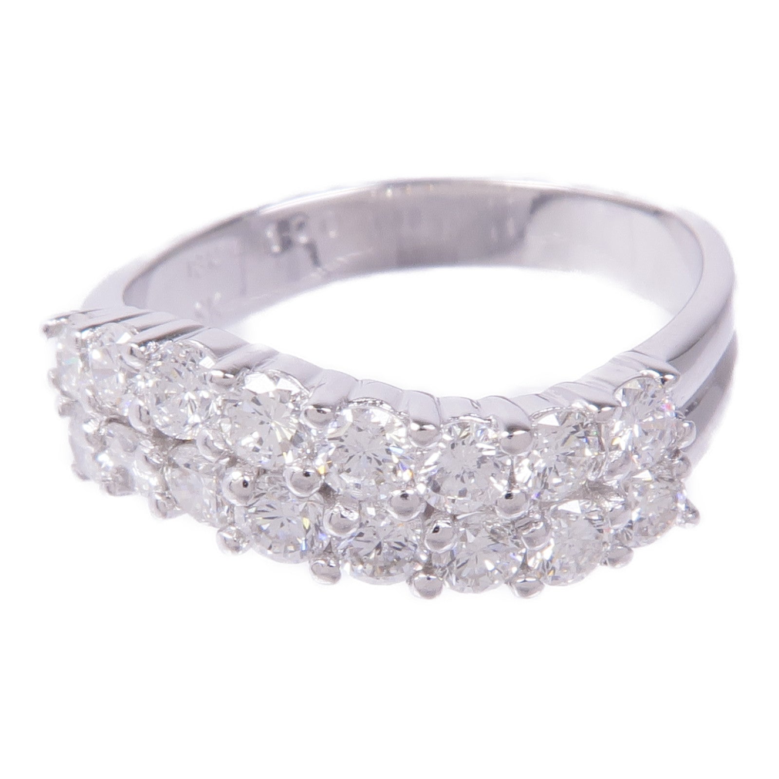 JEWELRY Diamond Ring 18K White Gold US#6