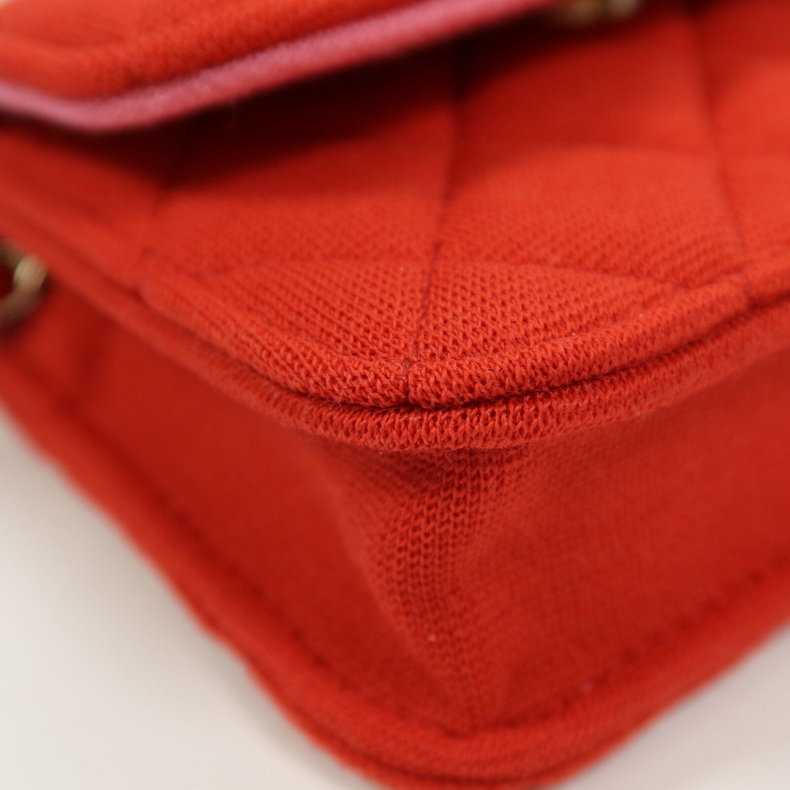 CHANEL Jersey Quilted Mini Flap Clutch With Chain鏈帶肩背袋