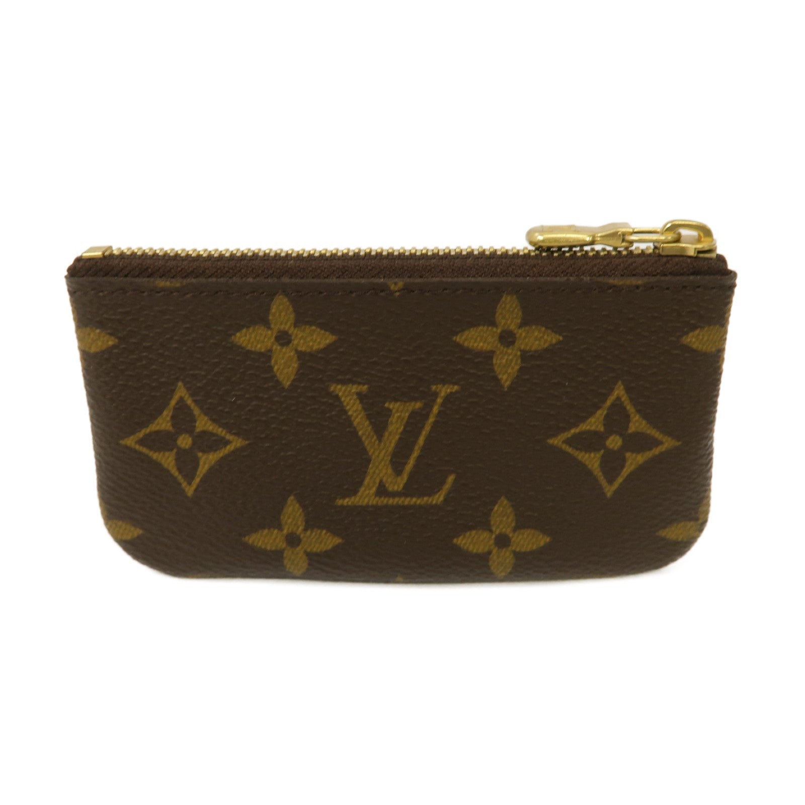 LOUIS VUITTON Monogram Key & Coin Pouch金扣鑰匙零錢包啡色