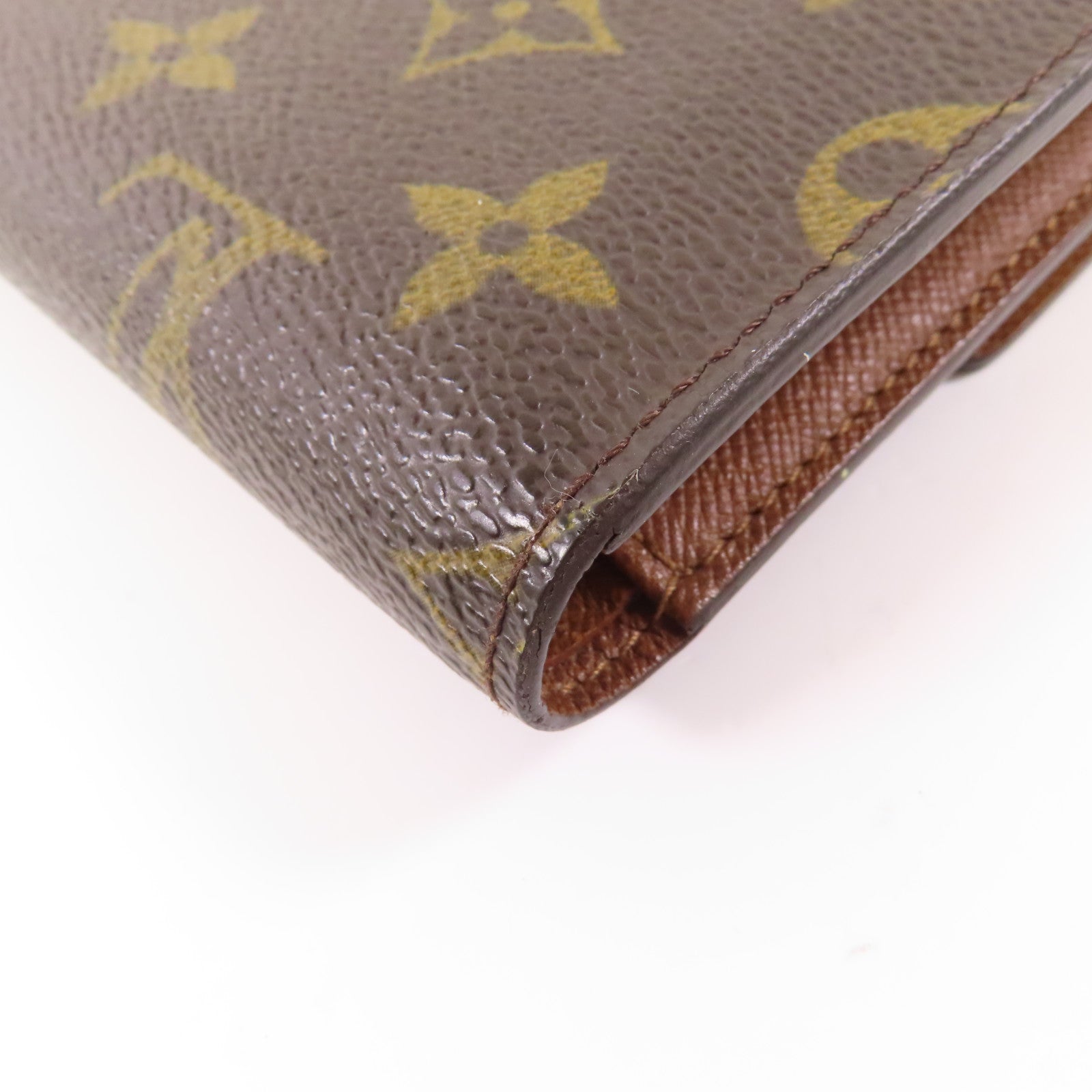 LOUIS VUITTON Monogram Porte Tresor Etui Papiers金扣錢包