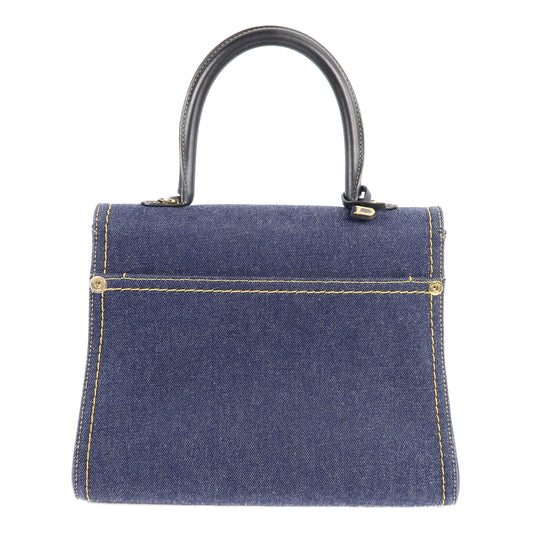 Delvaux 牛仔布Brillant Trench手挽肩背兩用袋