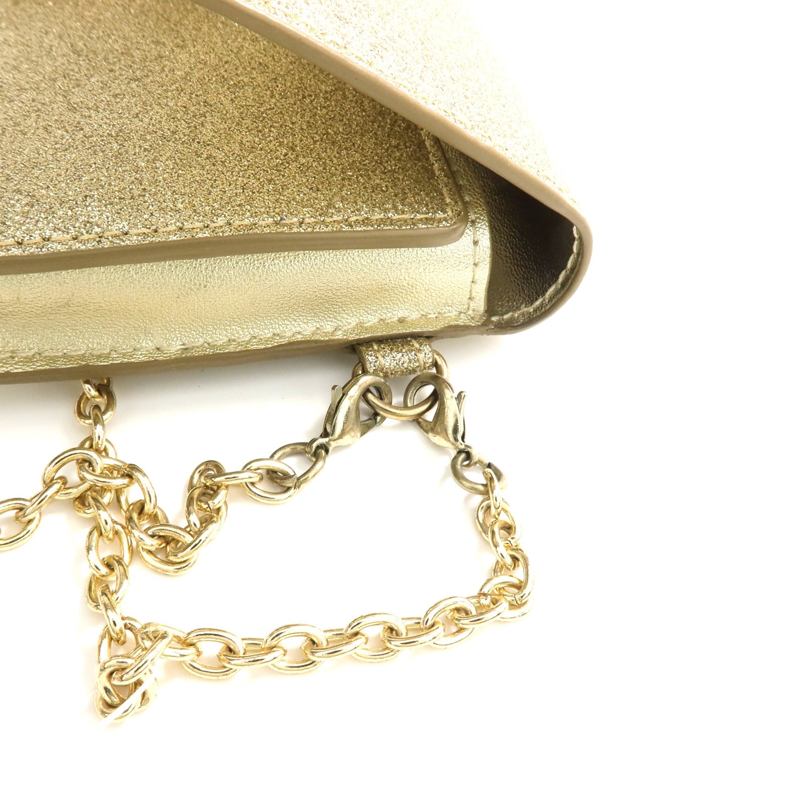 ANTEPRIMA GHW 2 Way Phone Holder Bag Calfskin Leather Gold