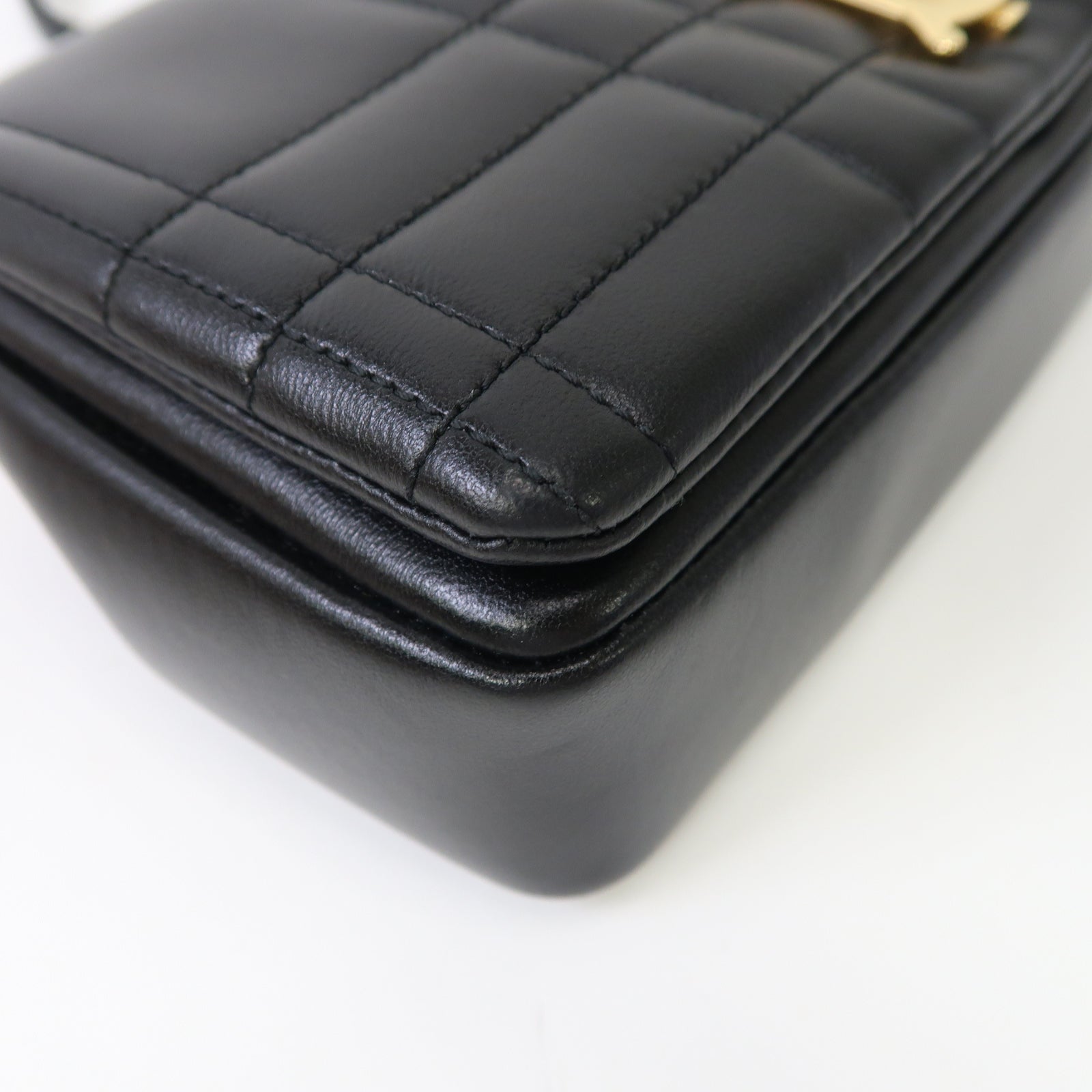 BURBERRY 羊皮皮革Small Lola Bag金扣鏈帶肩背袋黑色