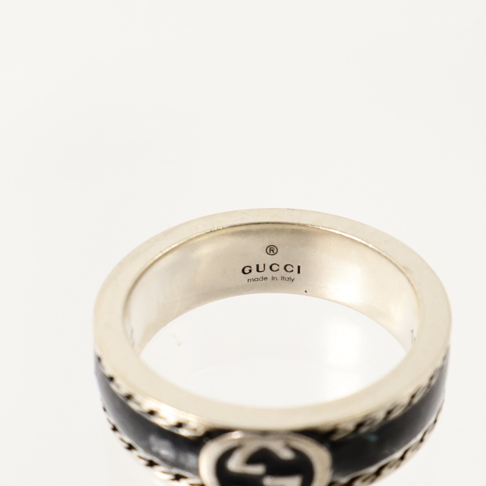 GUCCI 925純銀Interlocking G Ring戒指