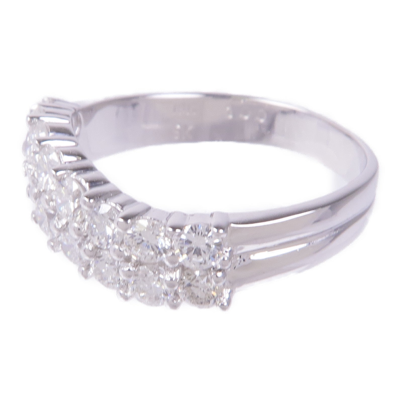JEWELRY Diamond Ring 18K White Gold US#6