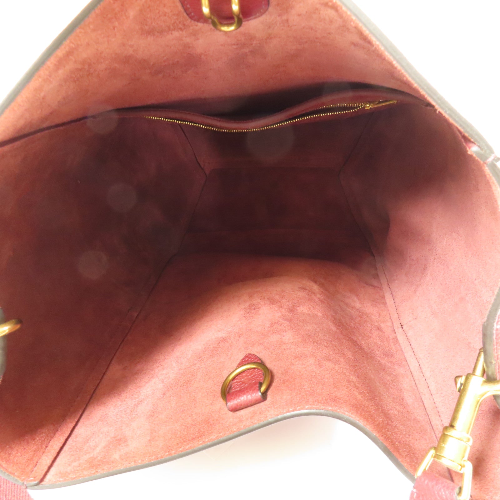 CELINE 牛皮皮革Sangle Bucket Bag金扣肩背袋