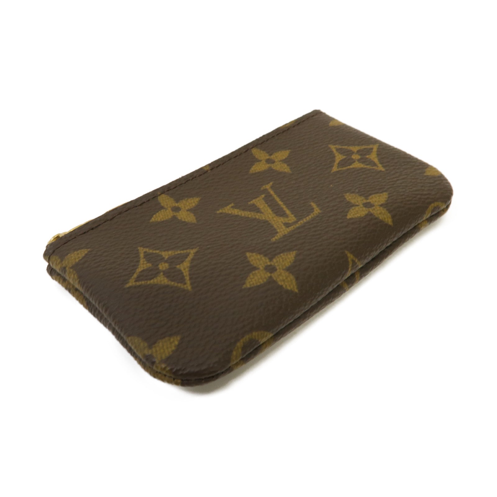 LOUIS VUITTON Monogram Key & Coin Pouch金扣鑰匙零錢包啡色