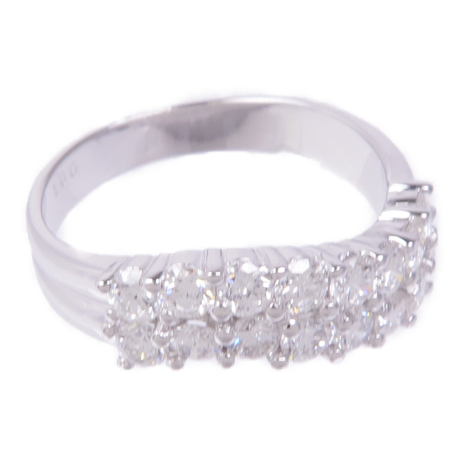 JEWELRY Diamond Ring 18K White Gold US#6