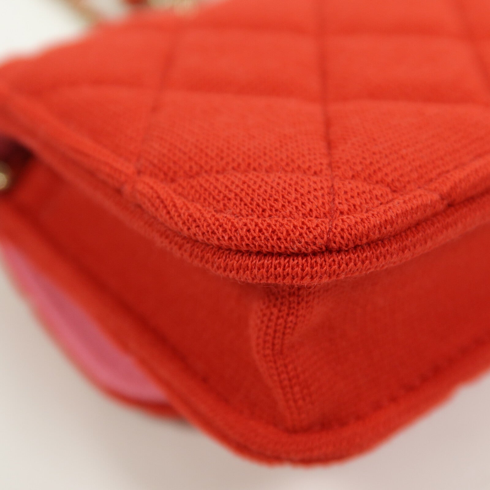 CHANEL Jersey Quilted Mini Flap Clutch With Chain鏈帶肩背袋