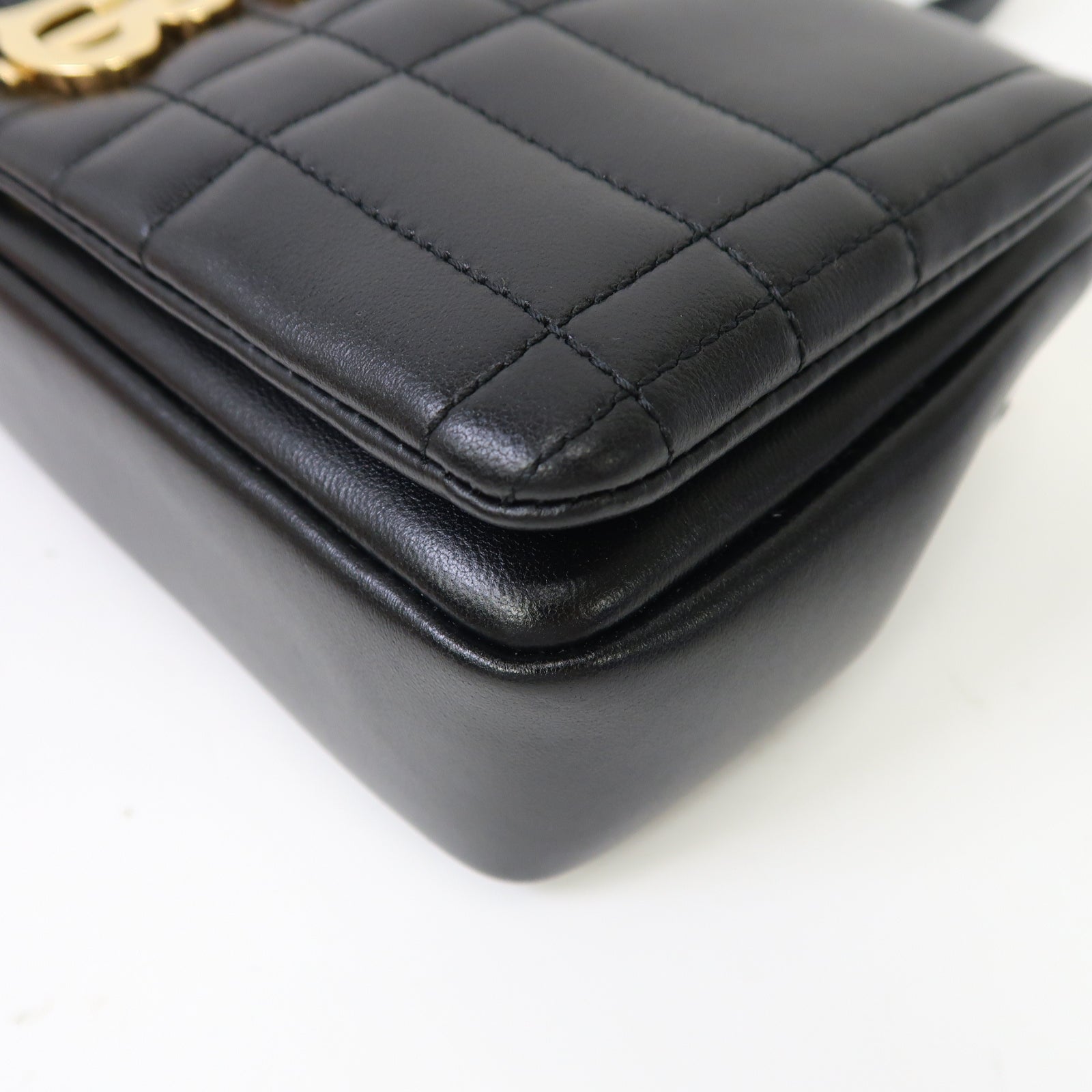 BURBERRY 羊皮皮革Small Lola Bag金扣鏈帶肩背袋黑色