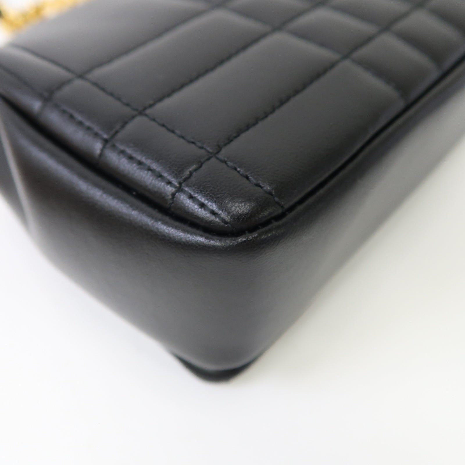 BURBERRY 羊皮皮革Small Lola Bag金扣鏈帶肩背袋黑色