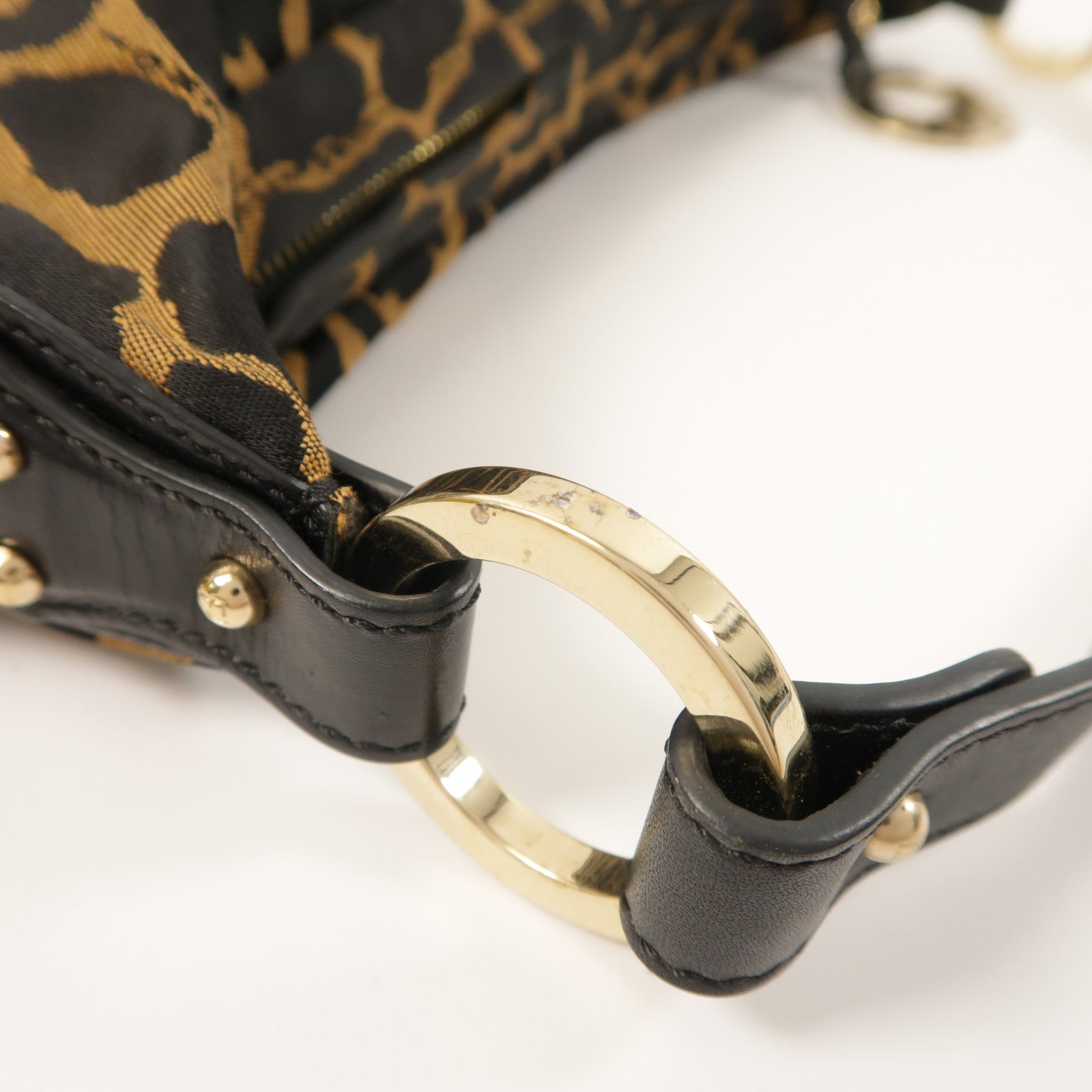FENDI 帆布Shoulder Bag金扣肩背袋