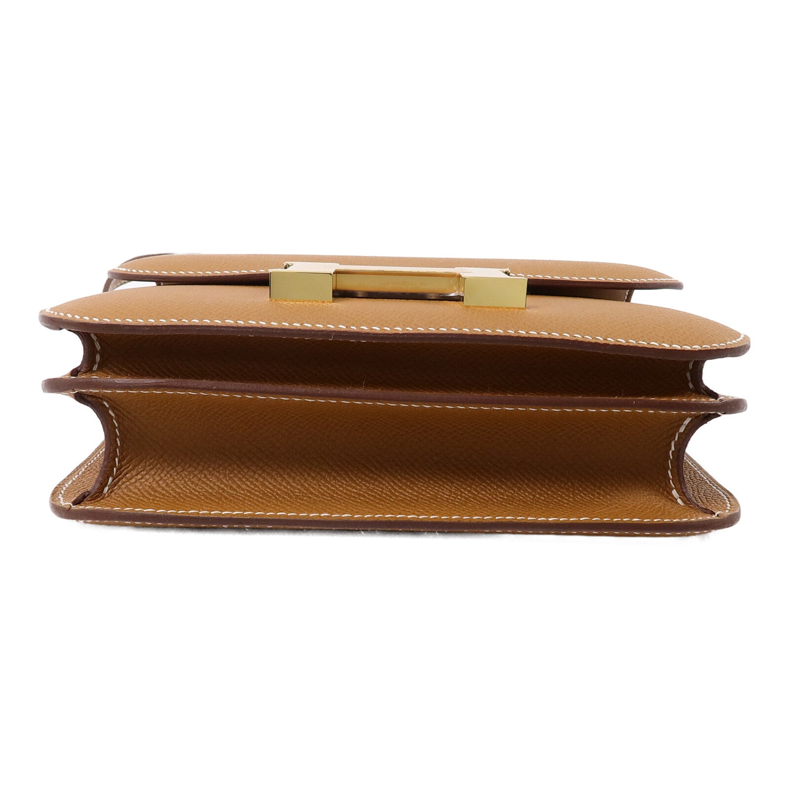 HERMES Epsom皮革Constance Mini肩背袋Gold