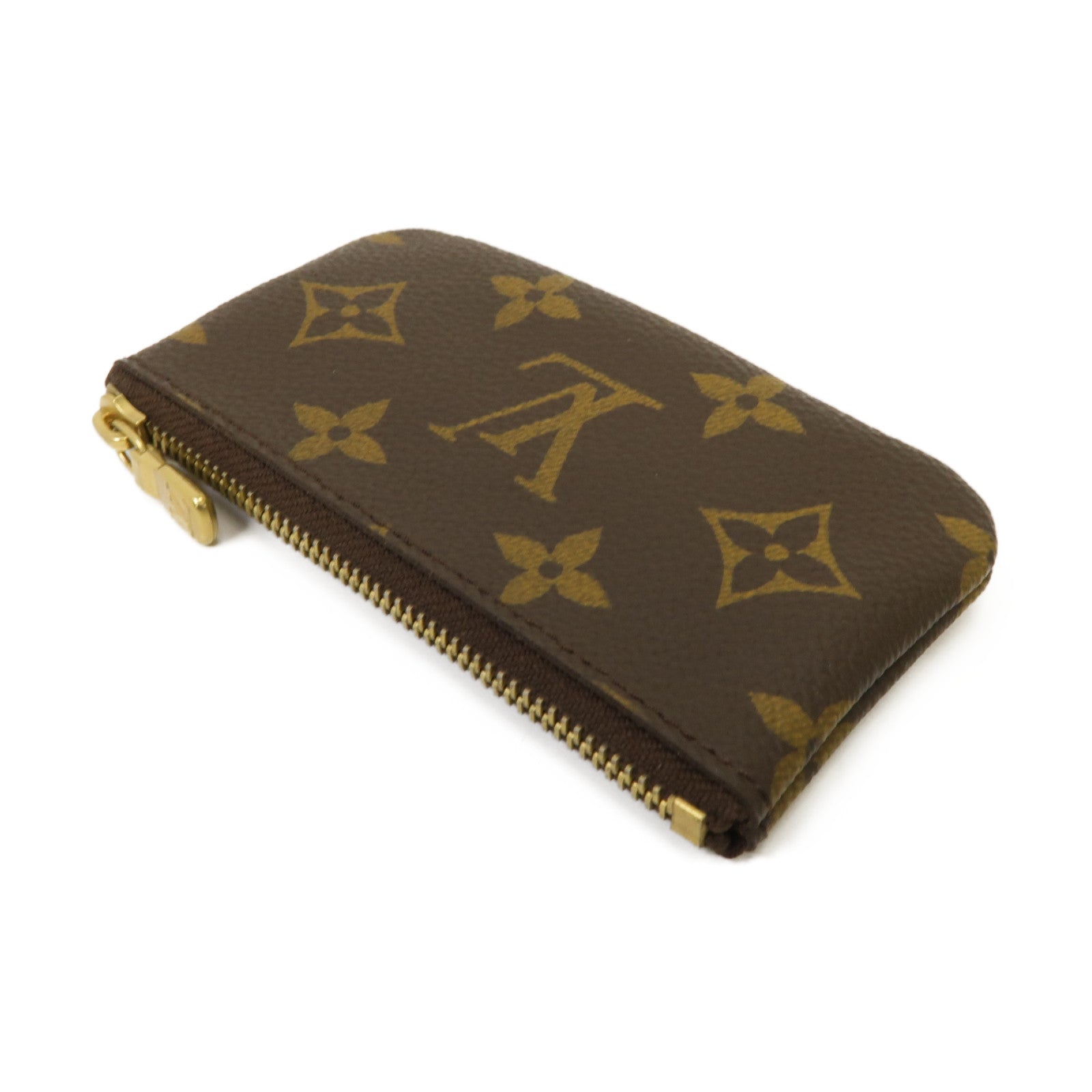 LOUIS VUITTON Monogram Key & Coin Pouch金扣鑰匙零錢包啡色