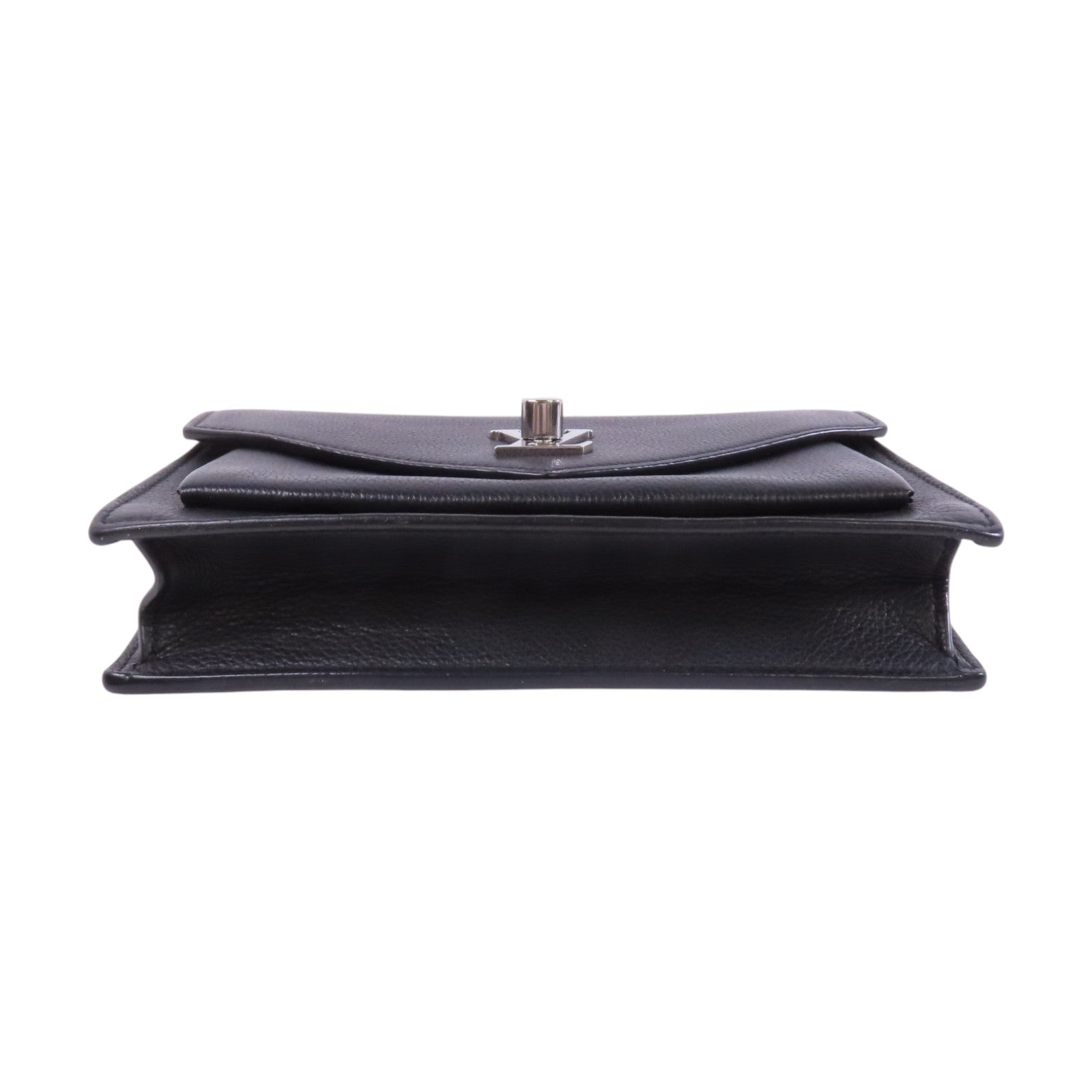 LOUIS VUITTON 牛皮皮革My Lock Me銀扣鏈帶肩背袋