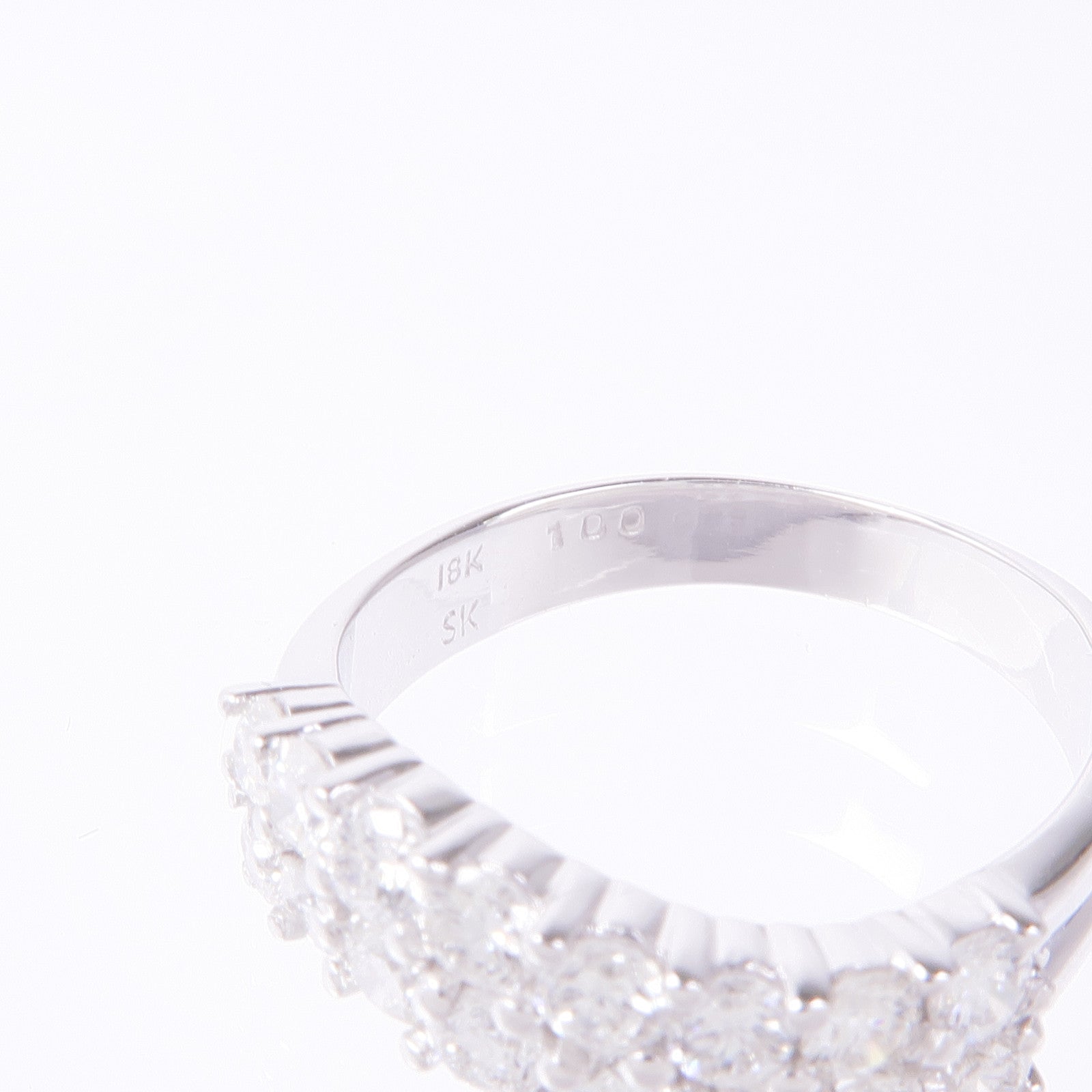 JEWELRY Diamond Ring 18K White Gold US#6