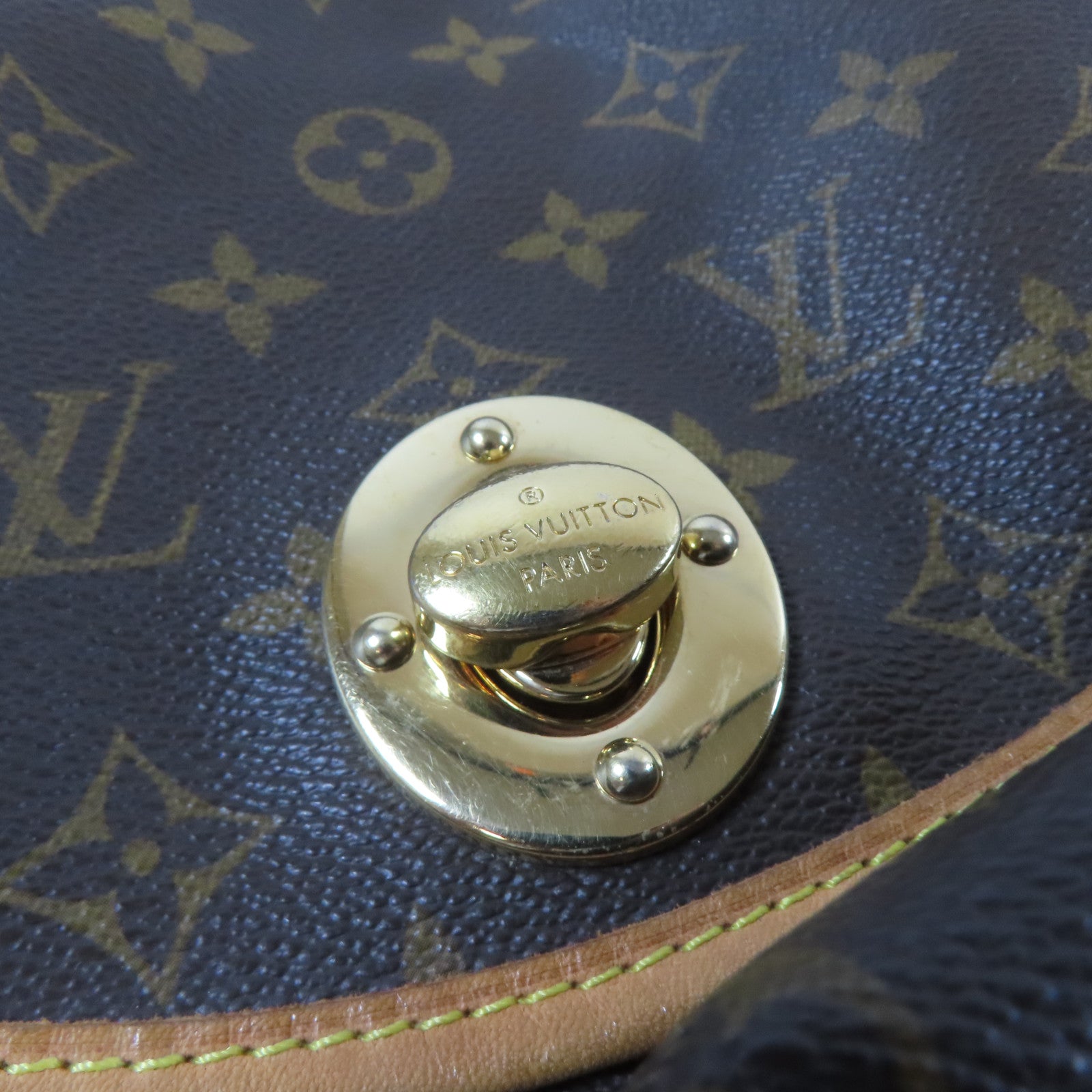 LOUIS VUITTON Monogram Tulum GM金扣肩背袋啡色