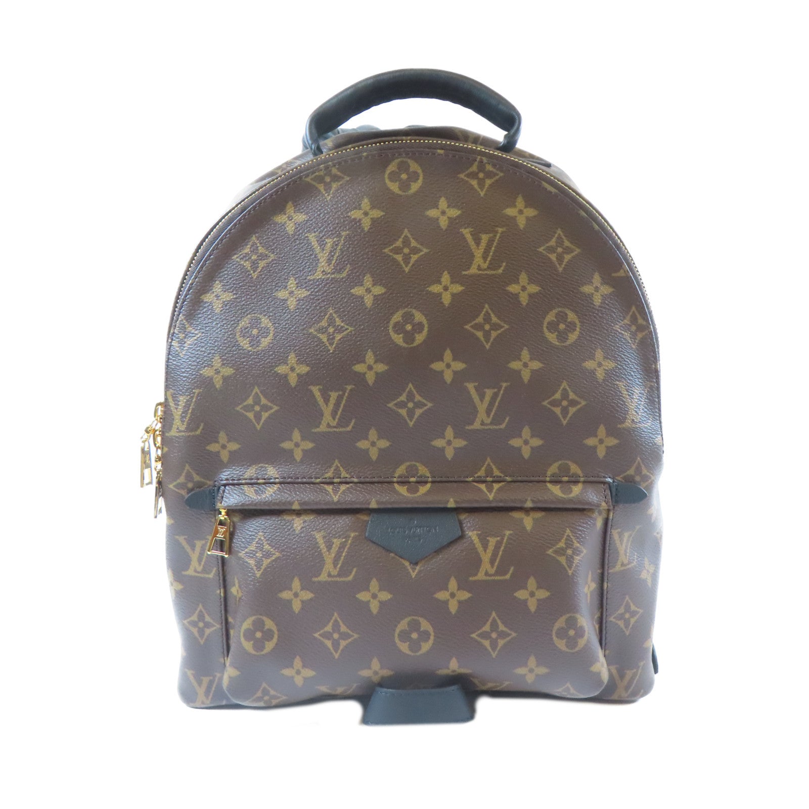 LOUIS VUITTON Monogram Palm Springs MM金扣背包啡色