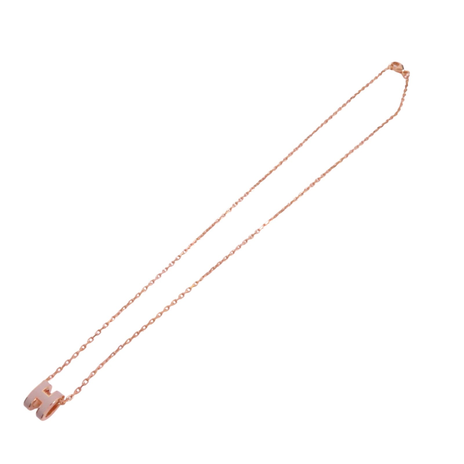 HERMES 金屬/琺瑯Pop H Mini Necklace金扣項鏈