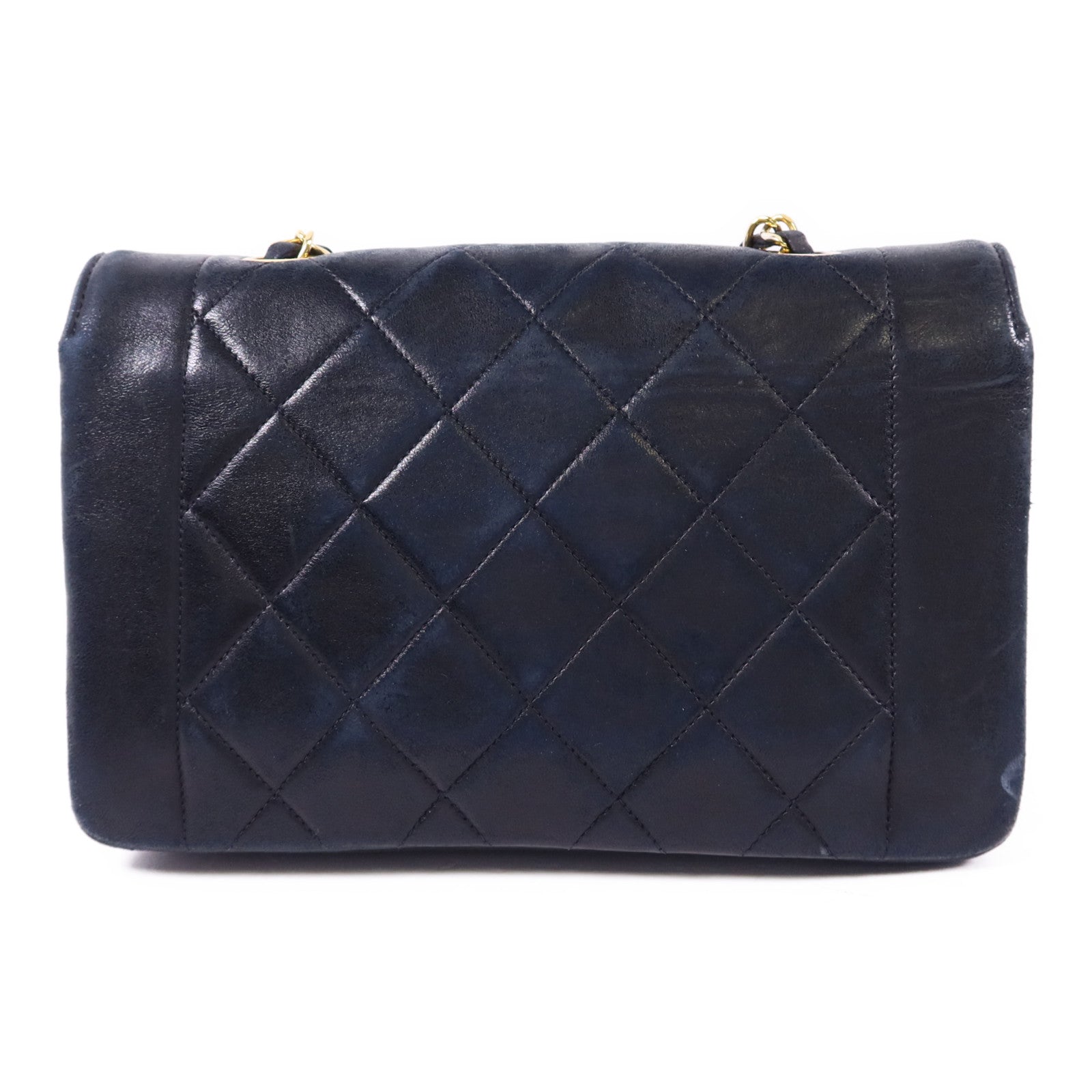 CHANEL 羊皮皮革Diana金扣鏈帶肩背袋