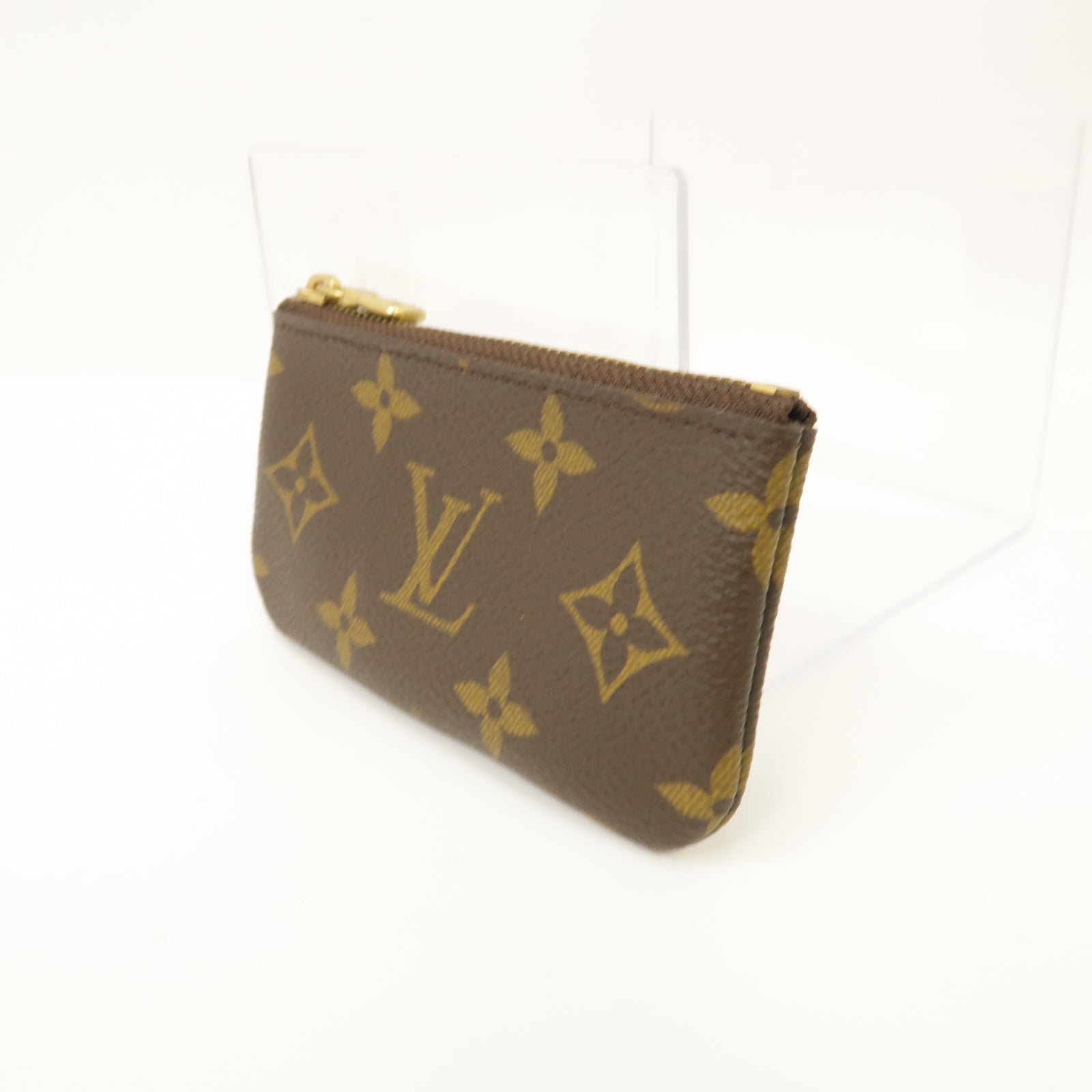 LOUIS VUITTON Monogram Key & Coin Pouch金扣鑰匙零錢包啡色