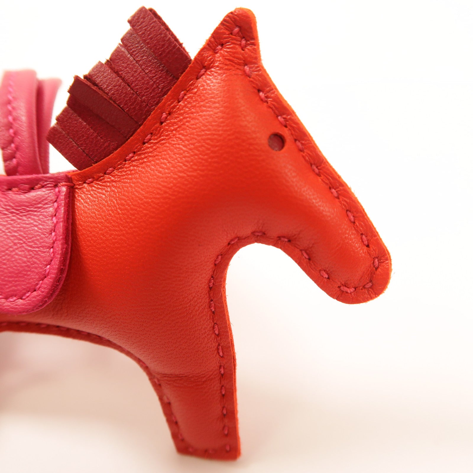 HERMES Swift皮革Redeo PM Charm掛飾Rubis