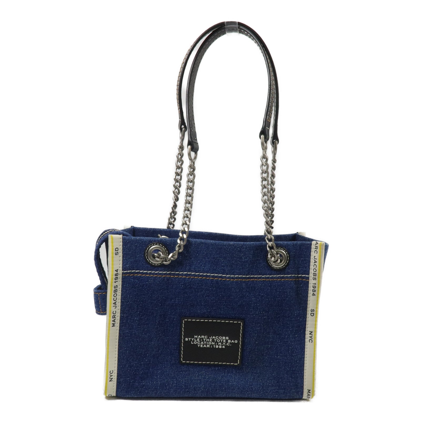 MARC JACOBS 牛仔布Chain Shoulder鏈帶肩背袋