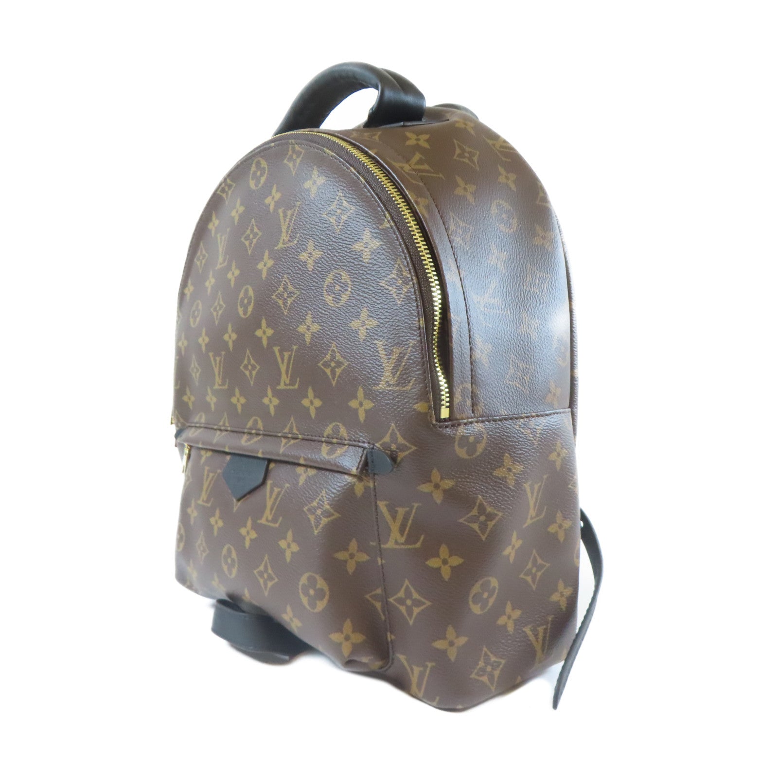 LOUIS VUITTON Monogram Palm Springs MM金扣背包啡色