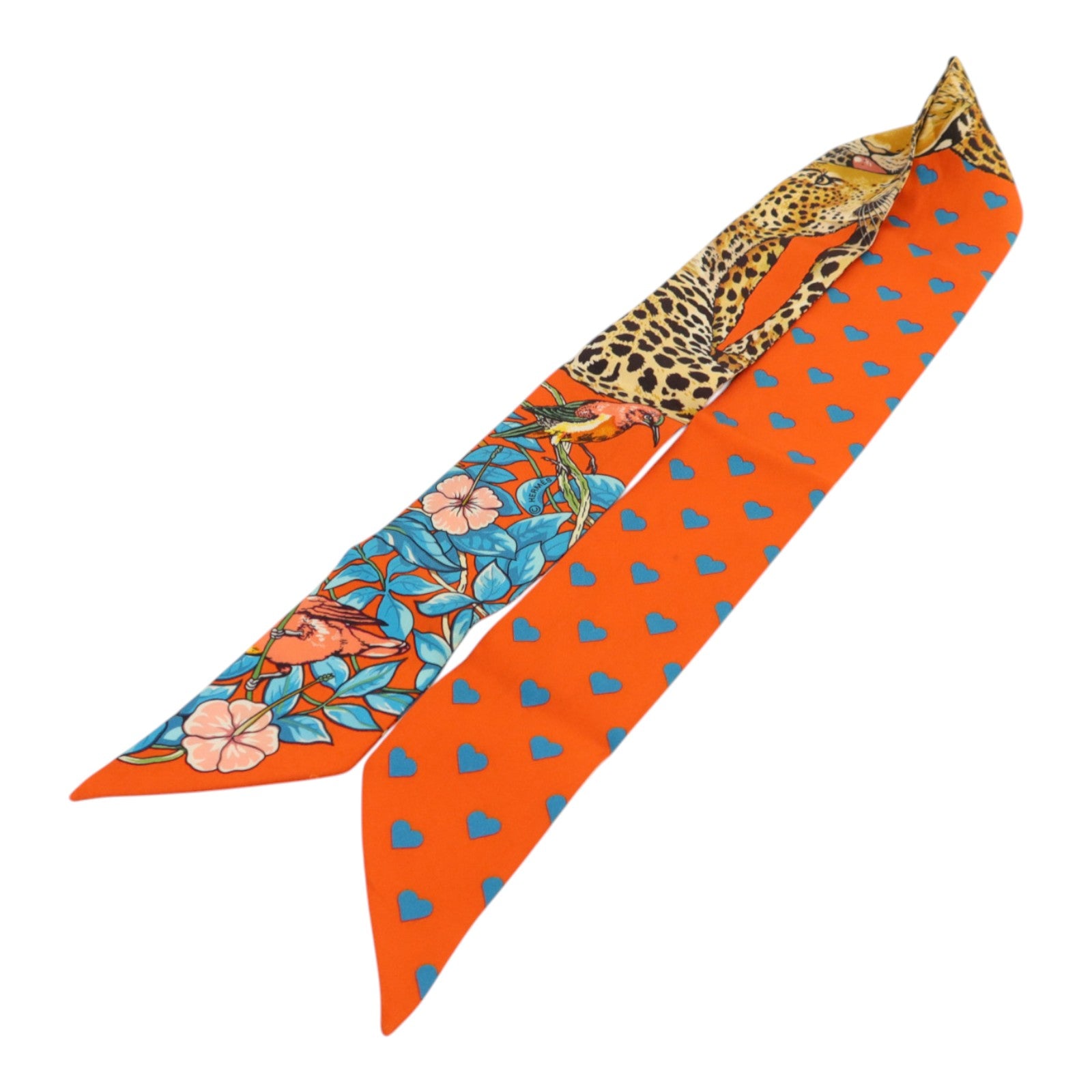 HERMES 絲質Twilly絲巾