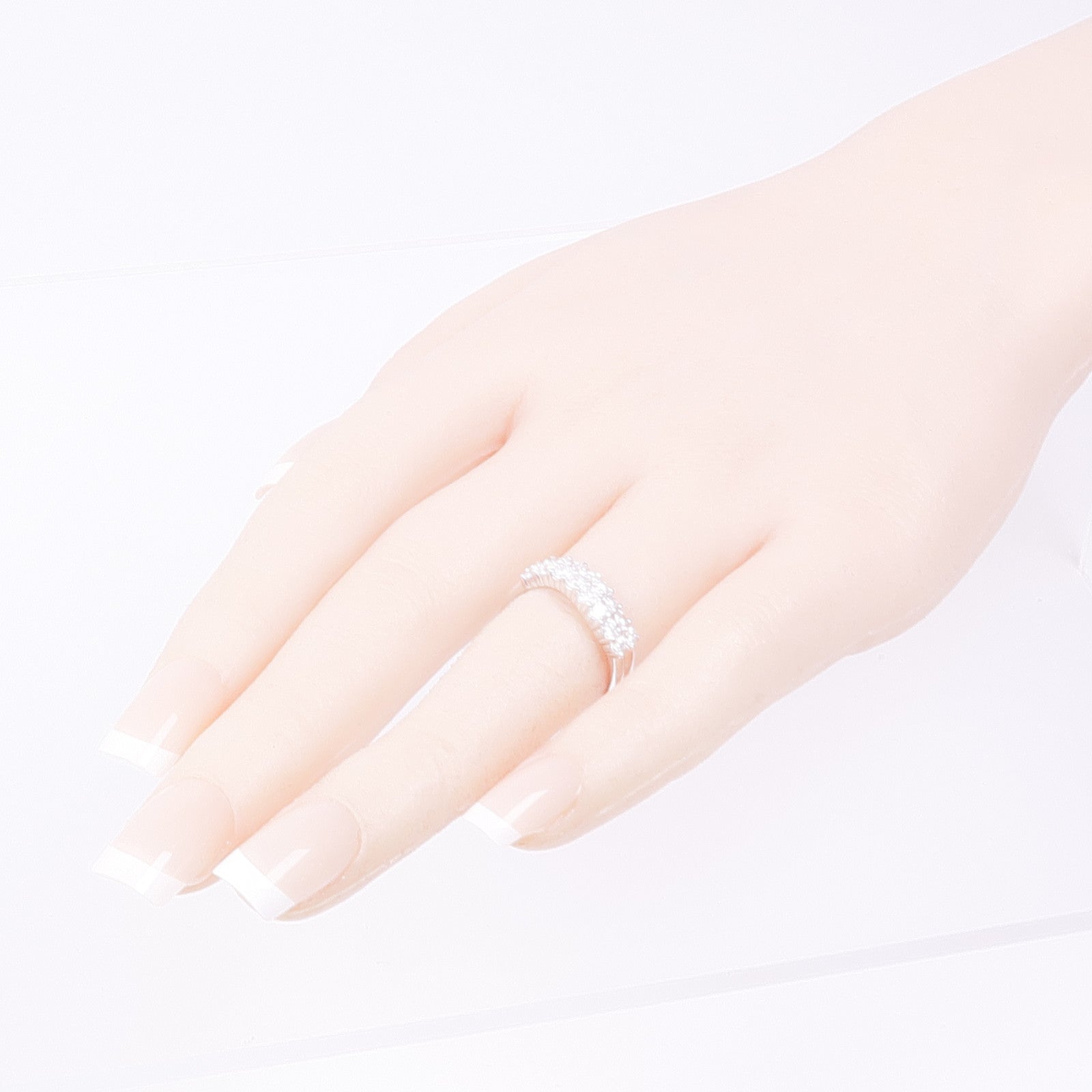 JEWELRY Diamond Ring 18K White Gold US#6