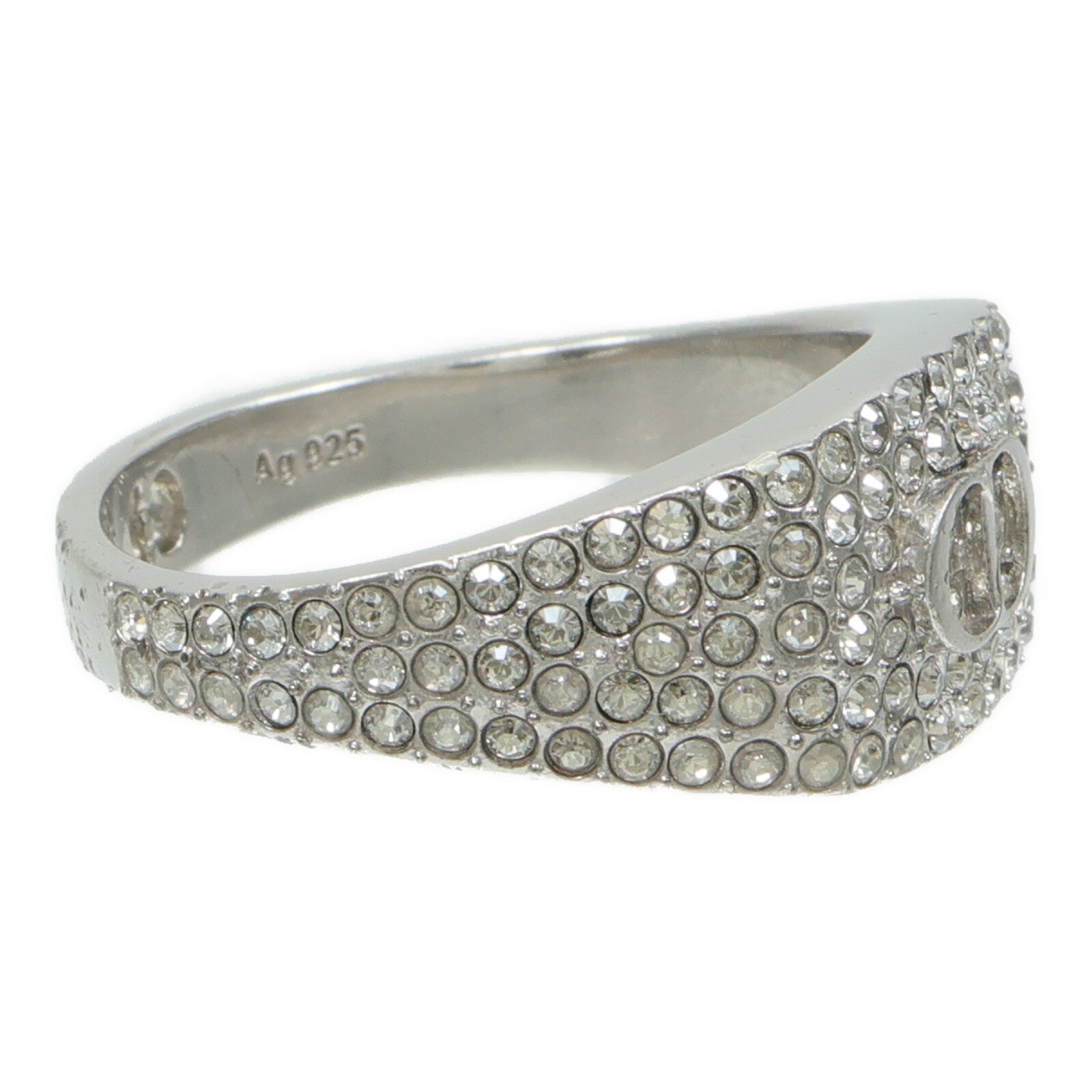 Dior 925純銀/水晶CD Icon Signet Ring戒指