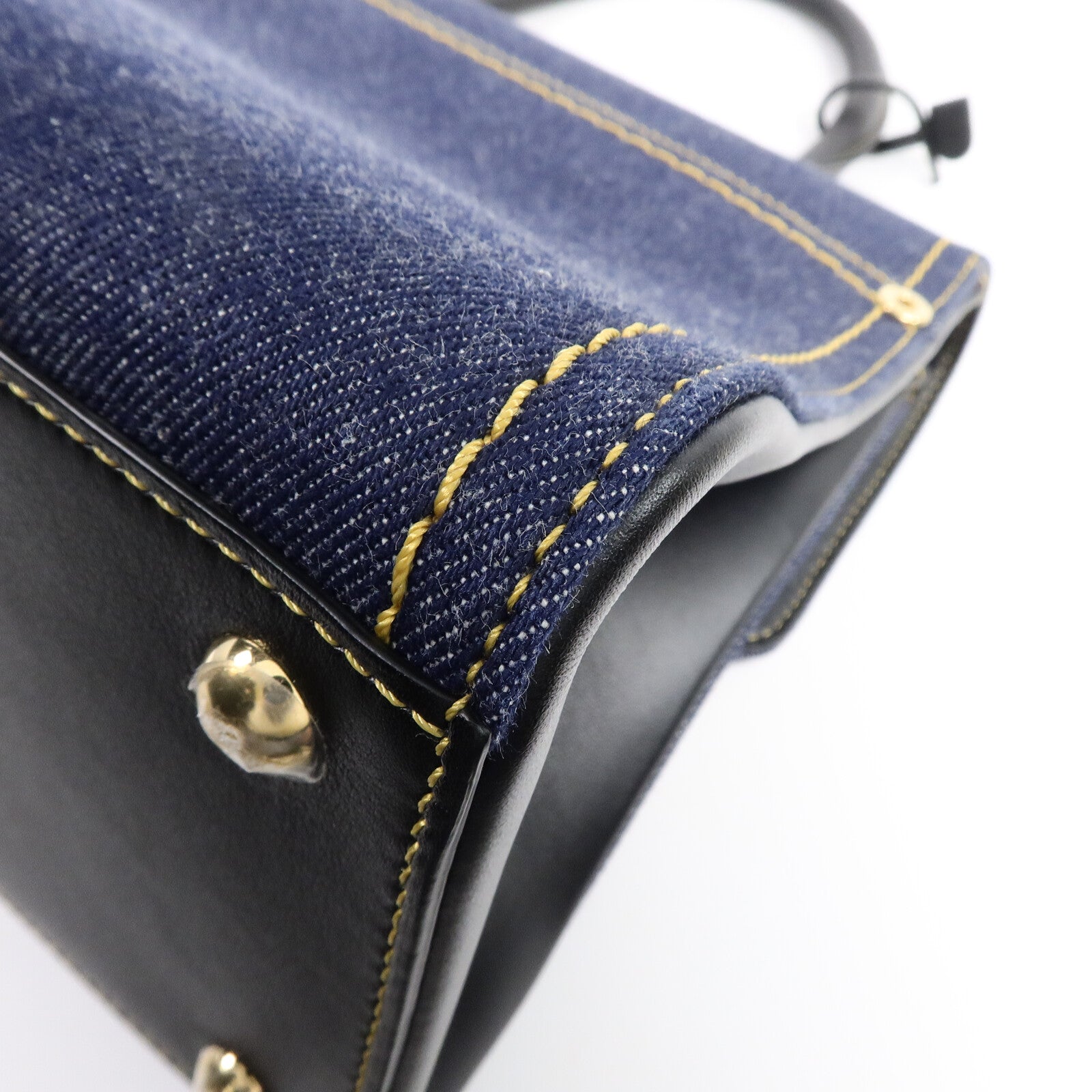 Delvaux 牛仔布Brillant Trench手挽肩背兩用袋