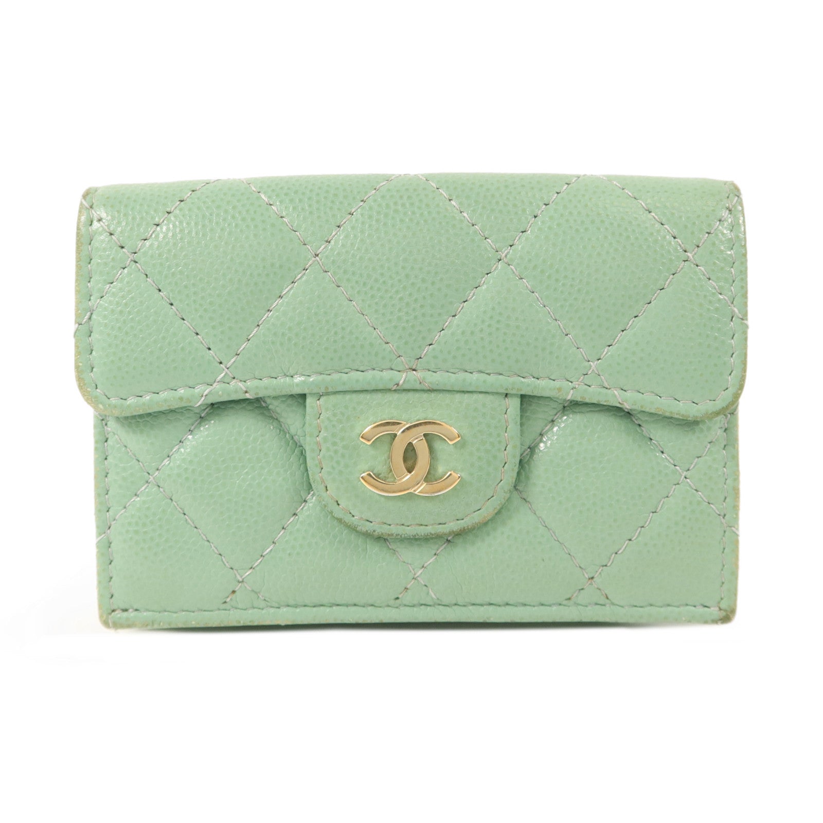 CHANEL 牛皮皮革Trifold Wallet錢包