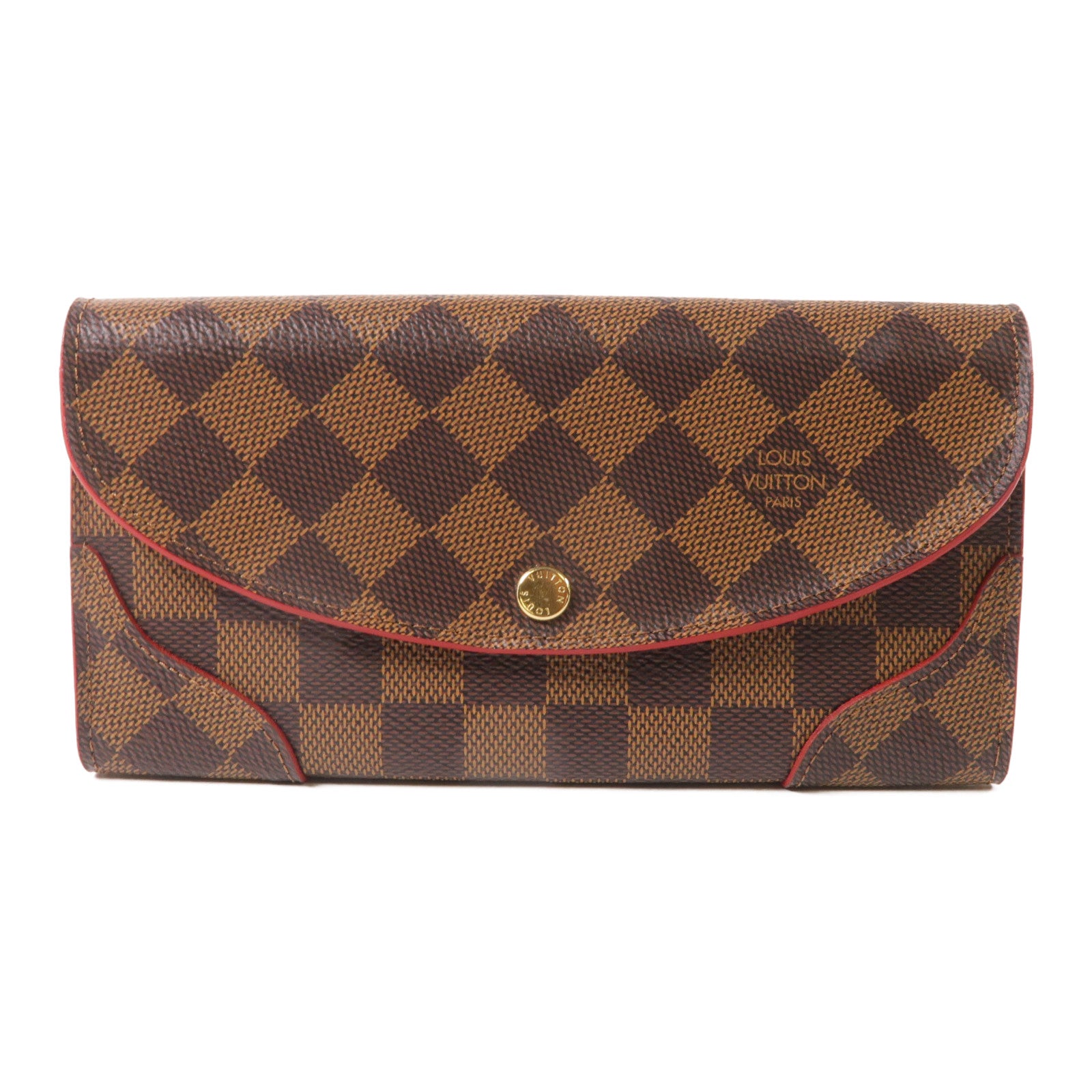 LOUIS VUITTON Damier Caissa Long Wallet金扣長錢包