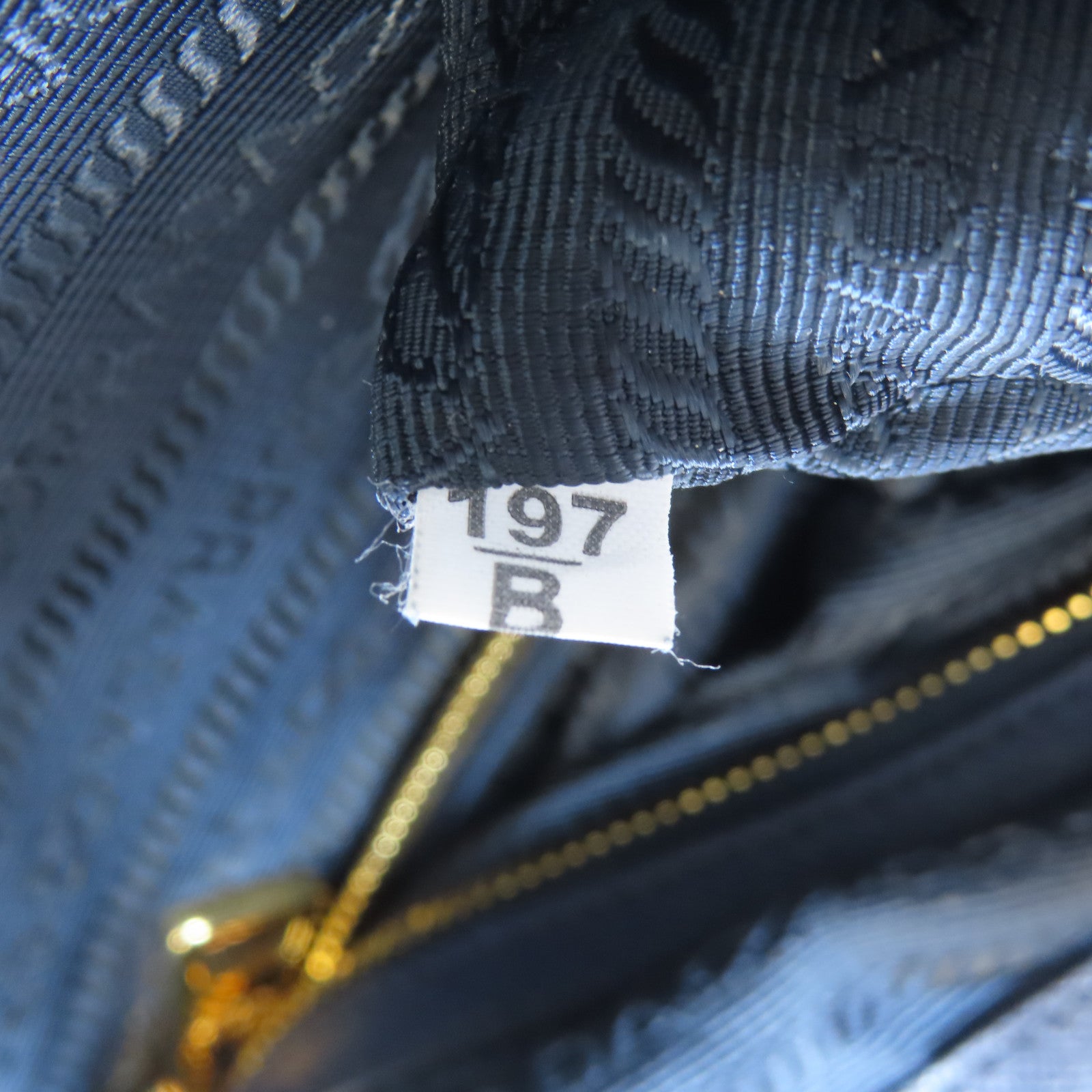 PRADA 尼龍Shoulder Bag金扣手挽肩背兩用袋深藍色