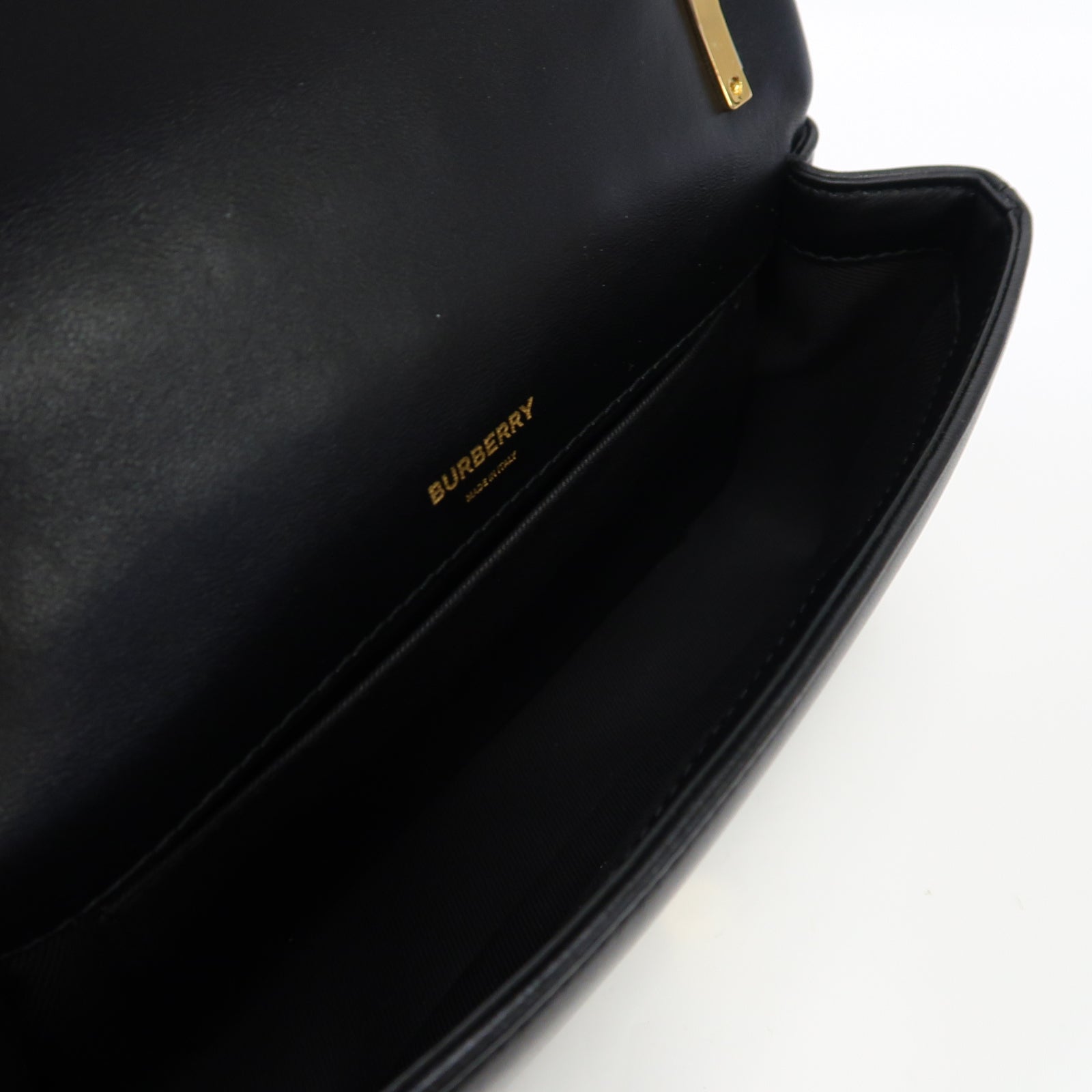 BURBERRY 羊皮皮革Small Lola Bag金扣鏈帶肩背袋黑色