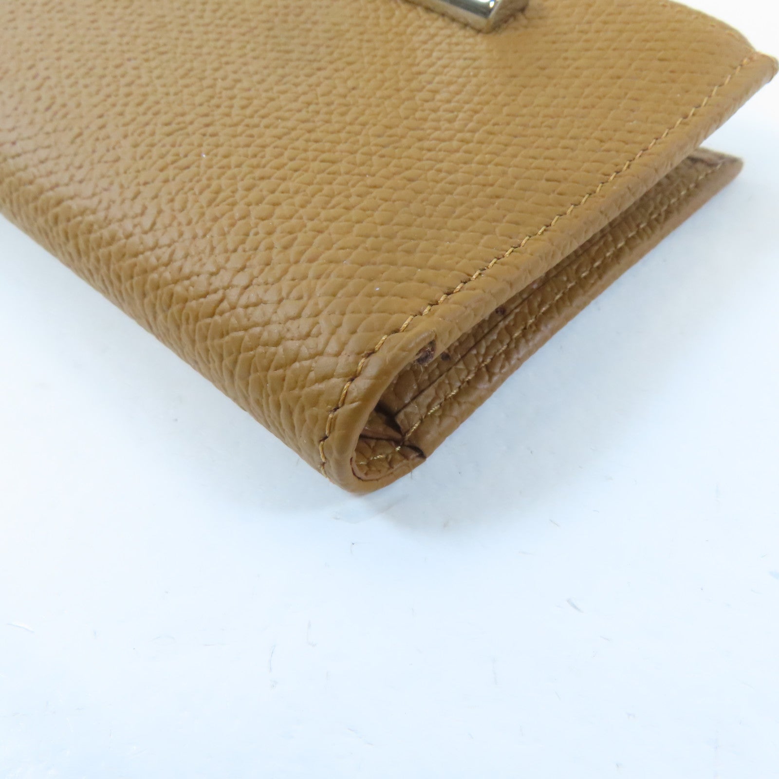 Longchamp 皮革Bifold Wallet銀扣錢包啡色