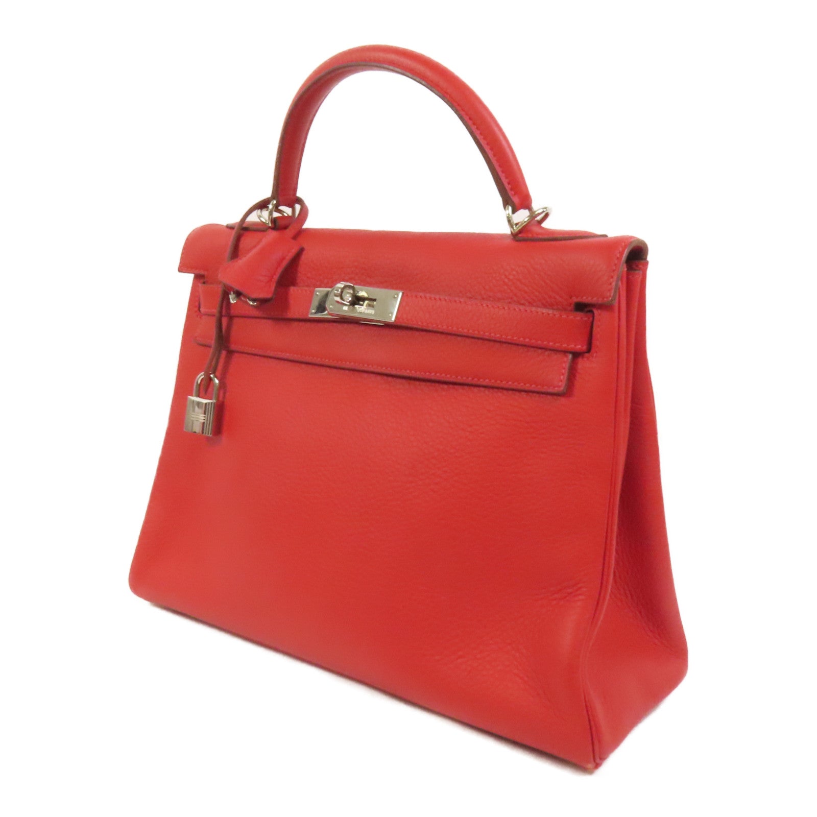 HERMES Togo皮革Kelly 32手挽肩背兩用袋Rouge de Coeur
