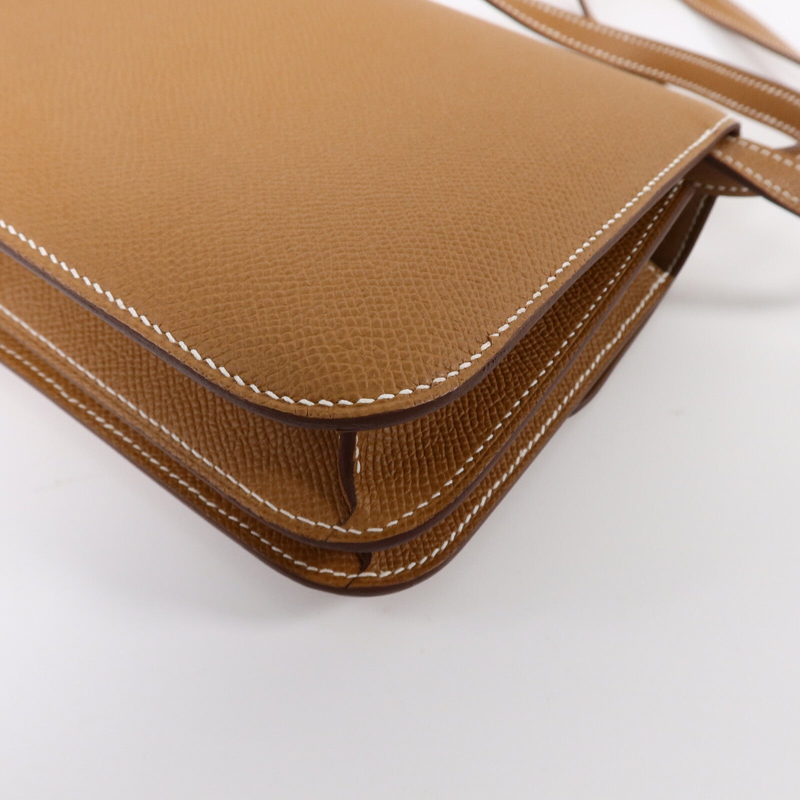 HERMES Epsom皮革Constance Mini肩背袋Gold
